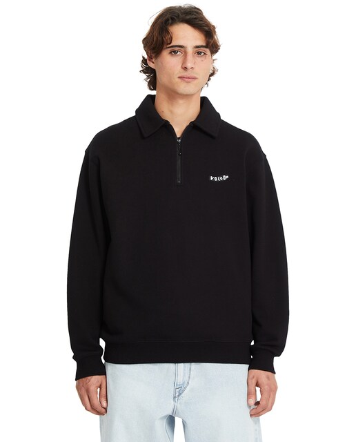 Imagen 0 de Sudadera de hombre negra sin capucha