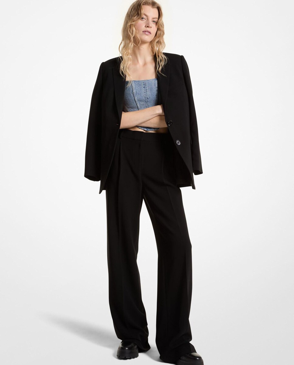 Pantalones de mujer de campana con pliegue frontal · Michael