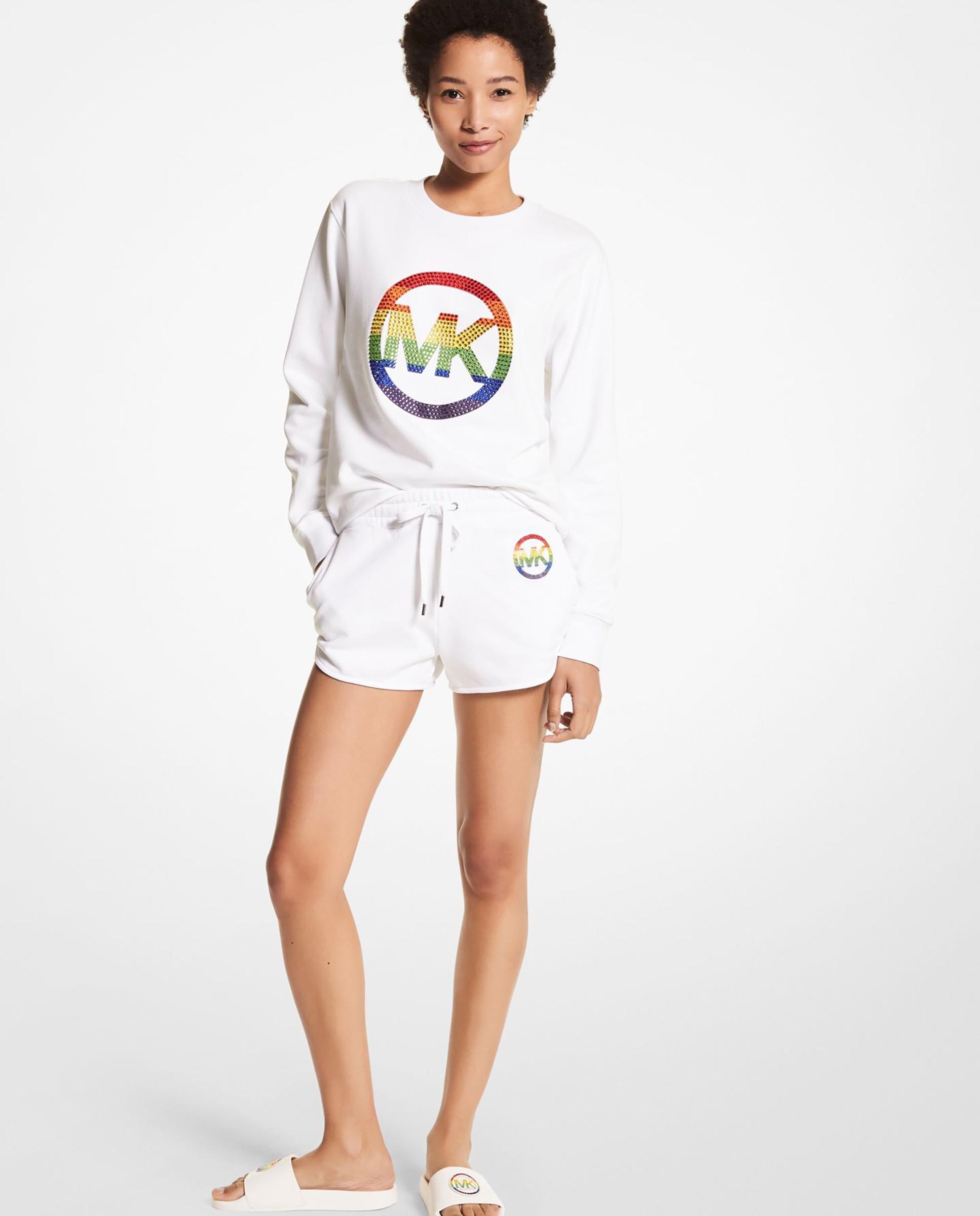 Short de mujer LGTBIQ+ de algodón orgánico - Michael Michael Kors - Blanco Blanco-1