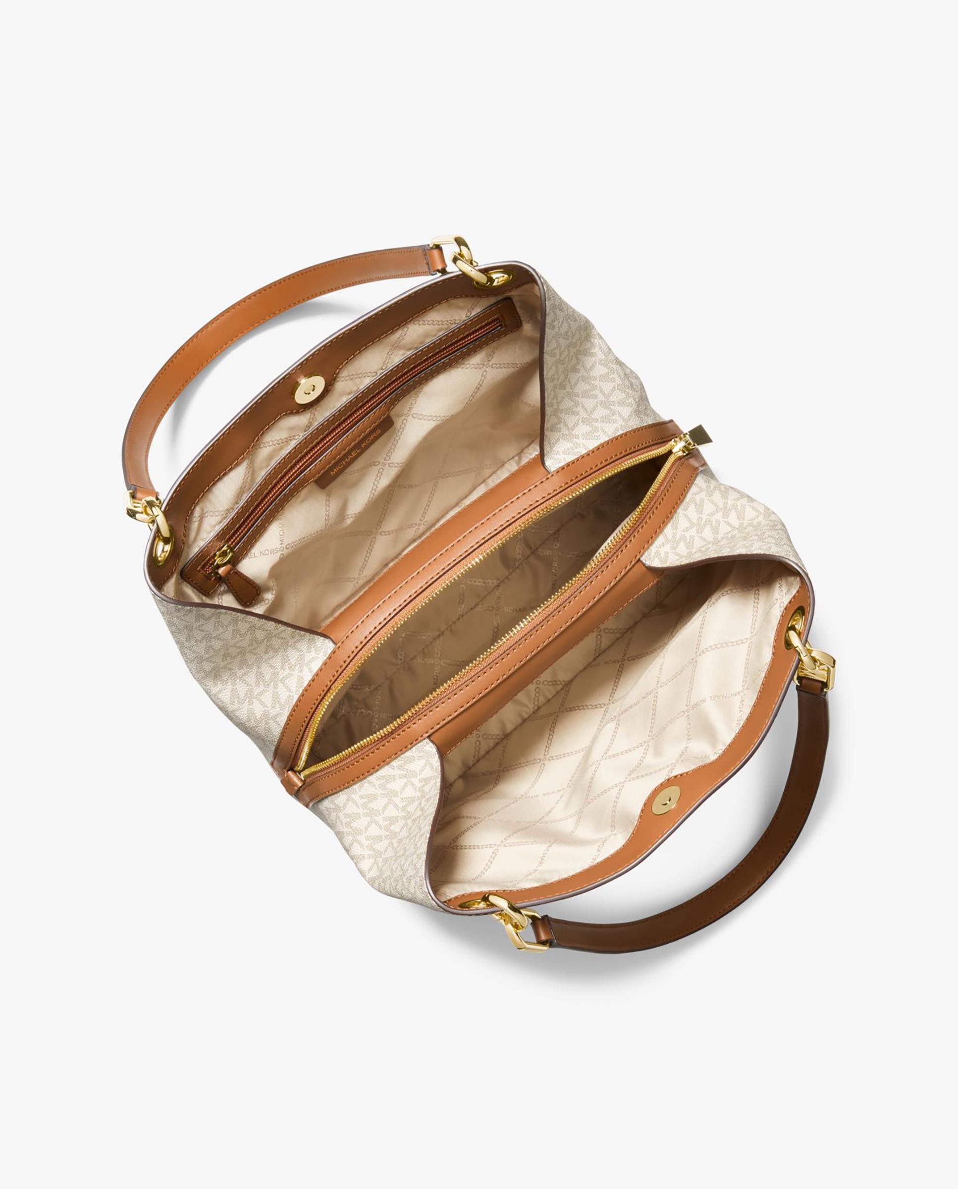 Bolso de hombro tote kensington grande con logotipo - Michael Michael Kors - Marrón oscuro Marrón oscuro-2
