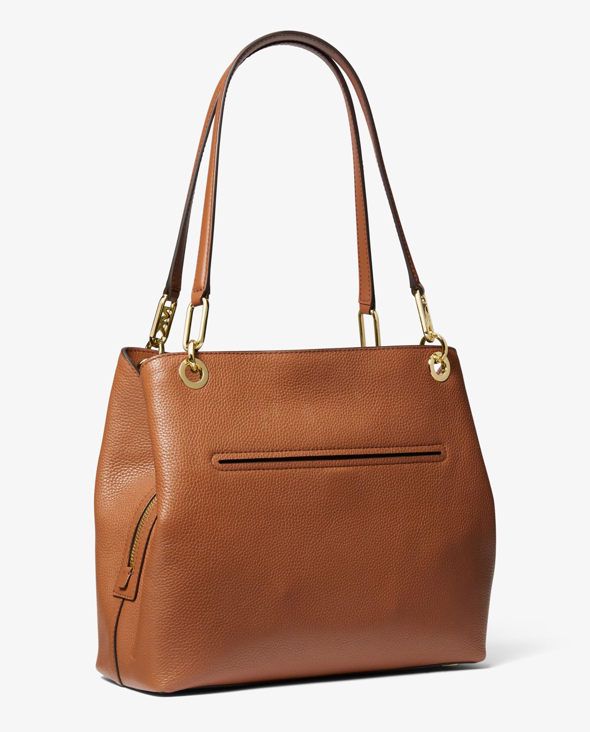 Bolso de hombro Kensington tote de piel - Michael Michael Kors - Canela Canela-2