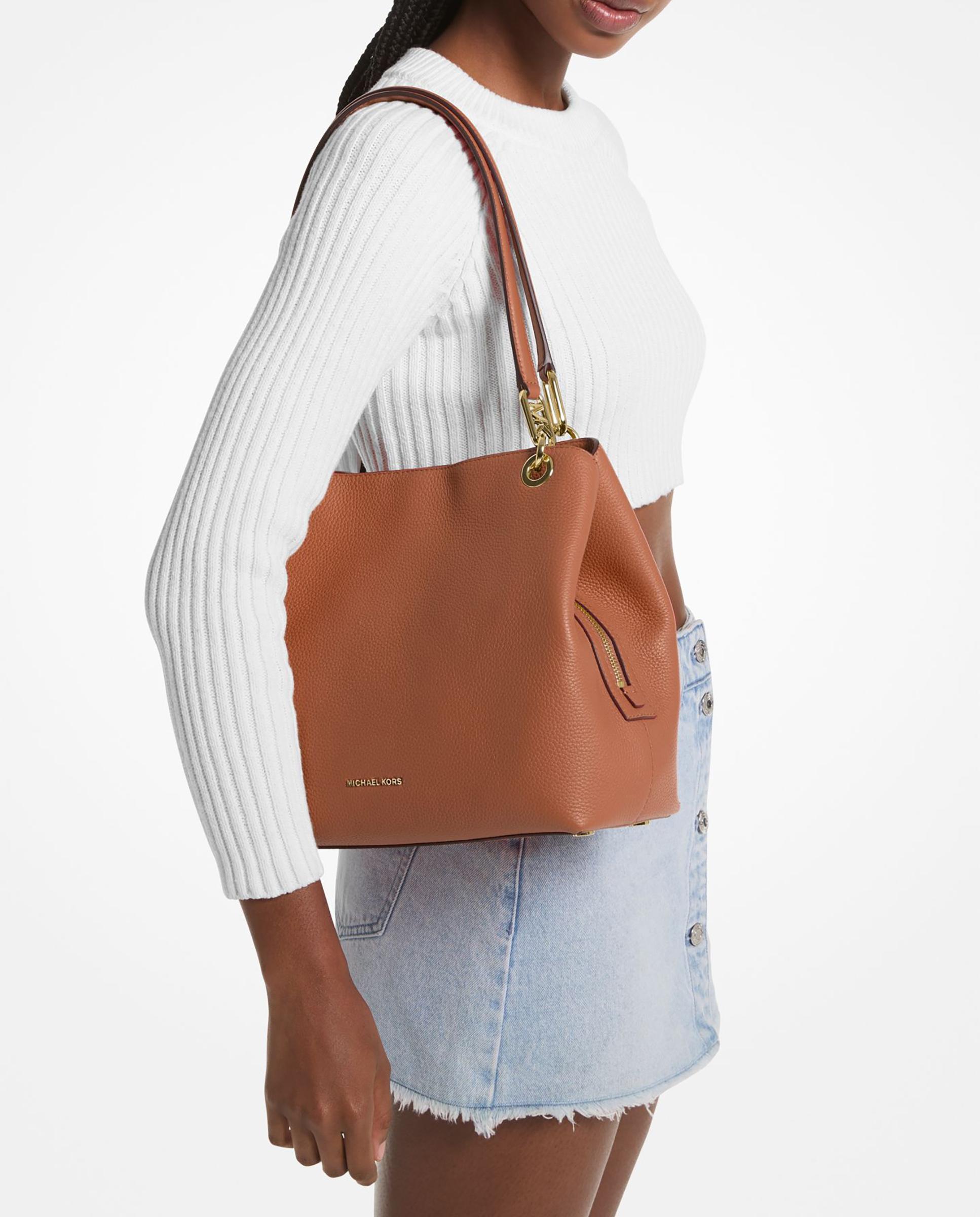 Bolso de hombro Kensington tote de piel - Michael Michael Kors - Canela Canela-4