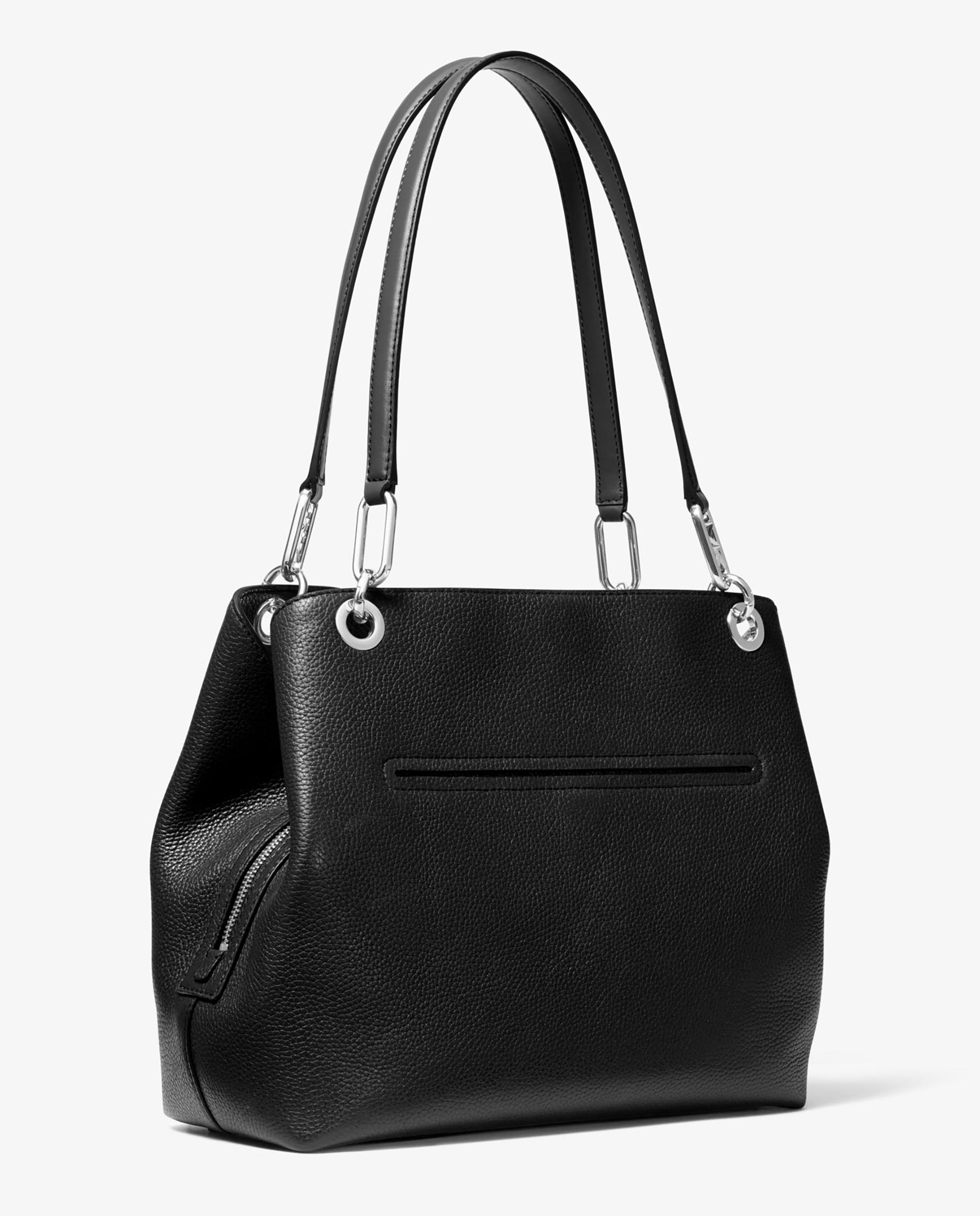 Bolso de hombro Tote Kensington de piel - Michael Michael Kors - Negro Negro-3