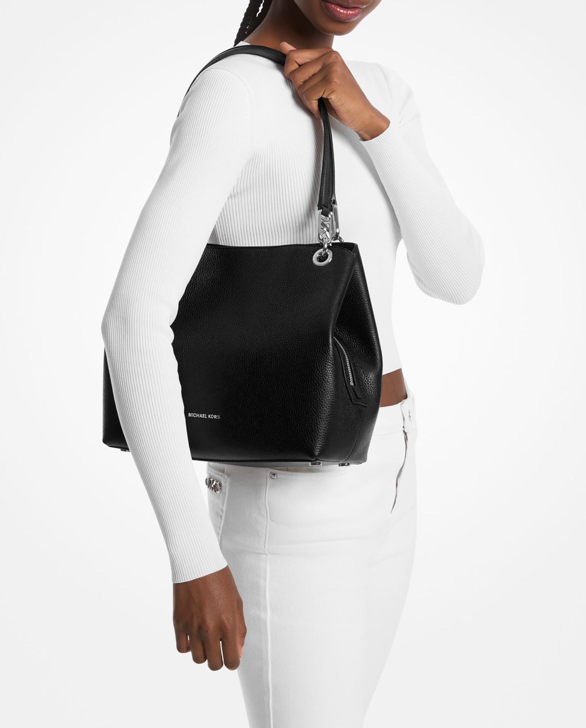Bolso de hombro Tote Kensington de piel - Michael Michael Kors - Negro Negro-4