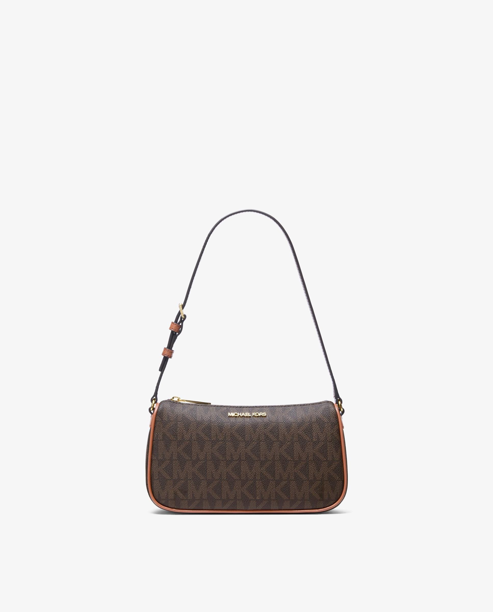 Bolso de hombro Pochette Jet Set mediano con logotipo - Michael Michael Kors - Marrón oscuro Marrón oscuro-1