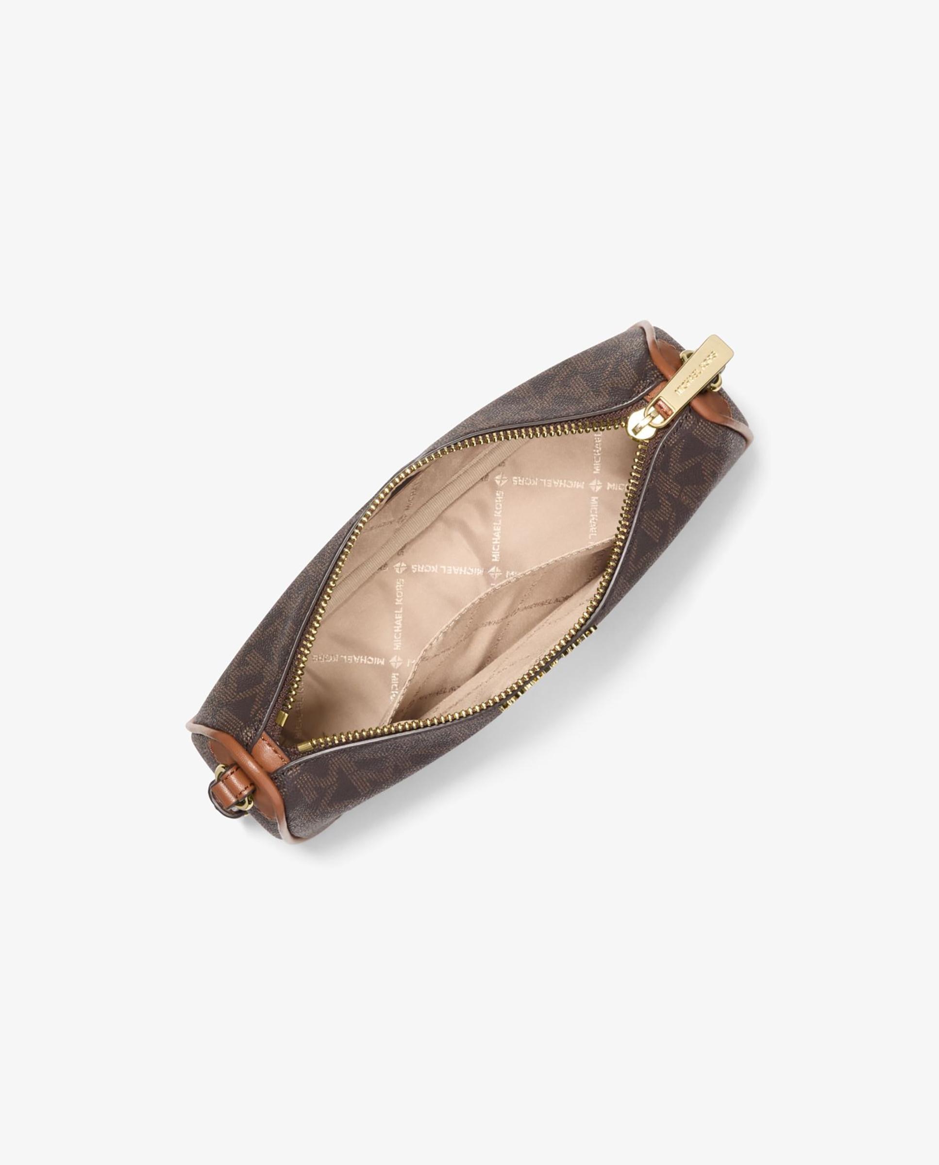 Bolso de hombro Pochette Jet Set mediano con logotipo - Michael Michael Kors - Marrón oscuro Marrón oscuro-3
