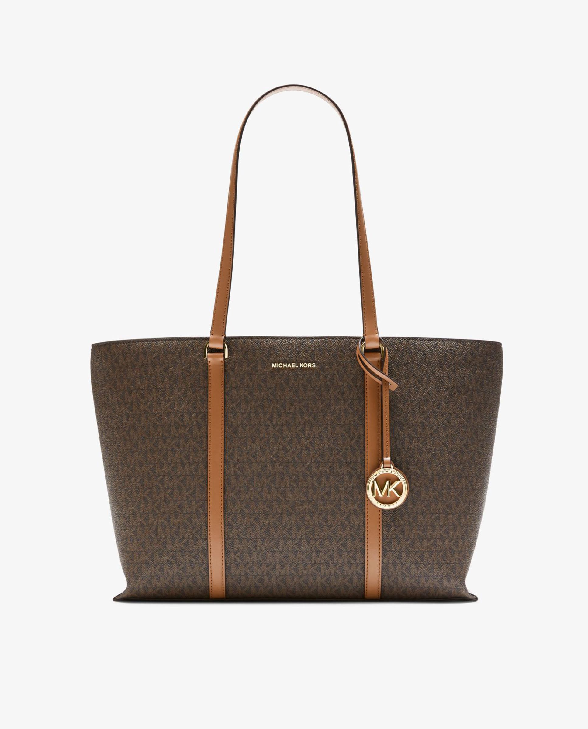 Bolso shopper tote temple grande con logotipo - Michael Michael Kors - Marrón oscuro Marrón oscuro-1