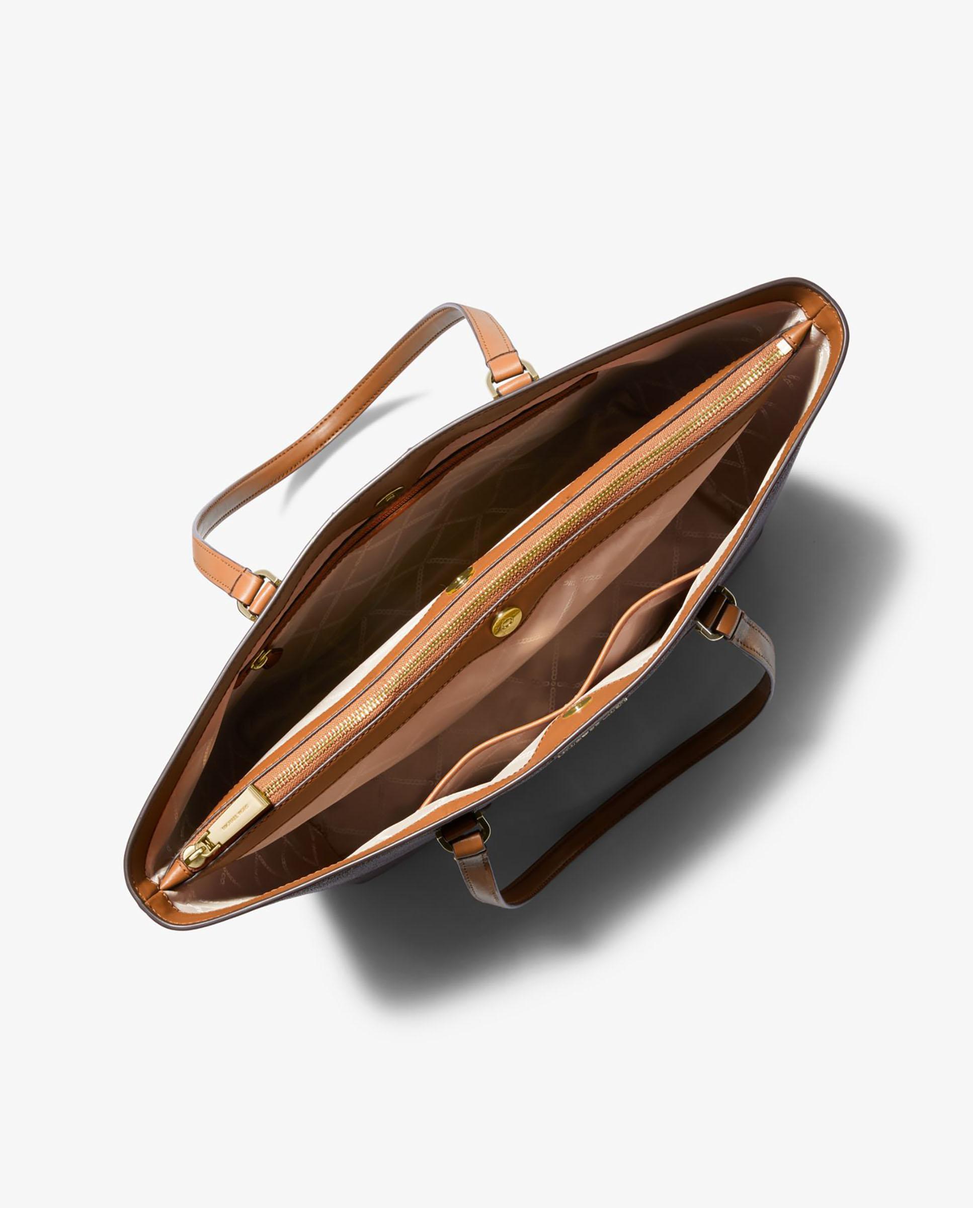 Bolso shopper tote temple grande con logotipo - Michael Michael Kors - Marrón oscuro Marrón oscuro-3