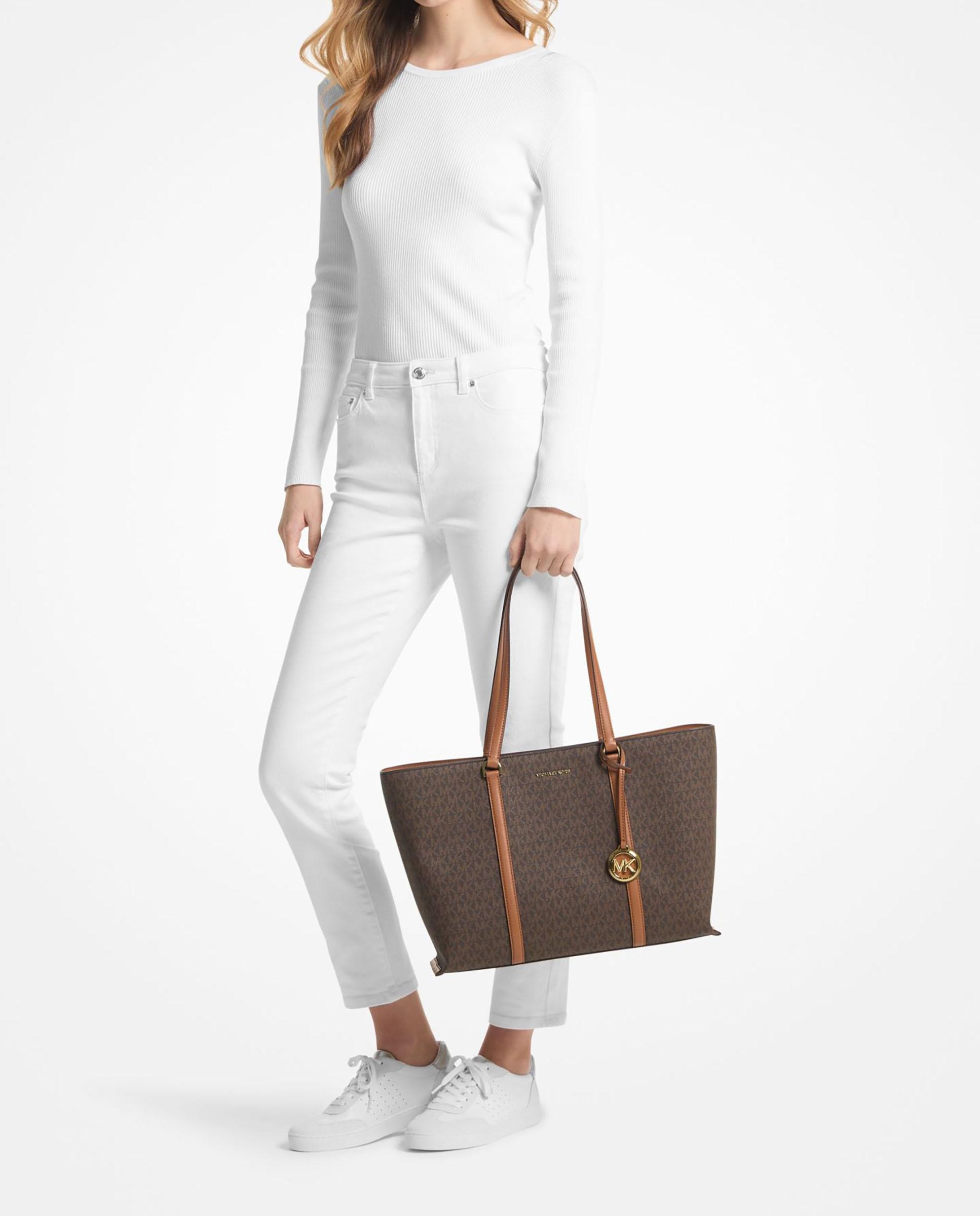 Bolso shopper tote temple grande con logotipo - Michael Michael Kors - Marrón oscuro Marrón oscuro-2