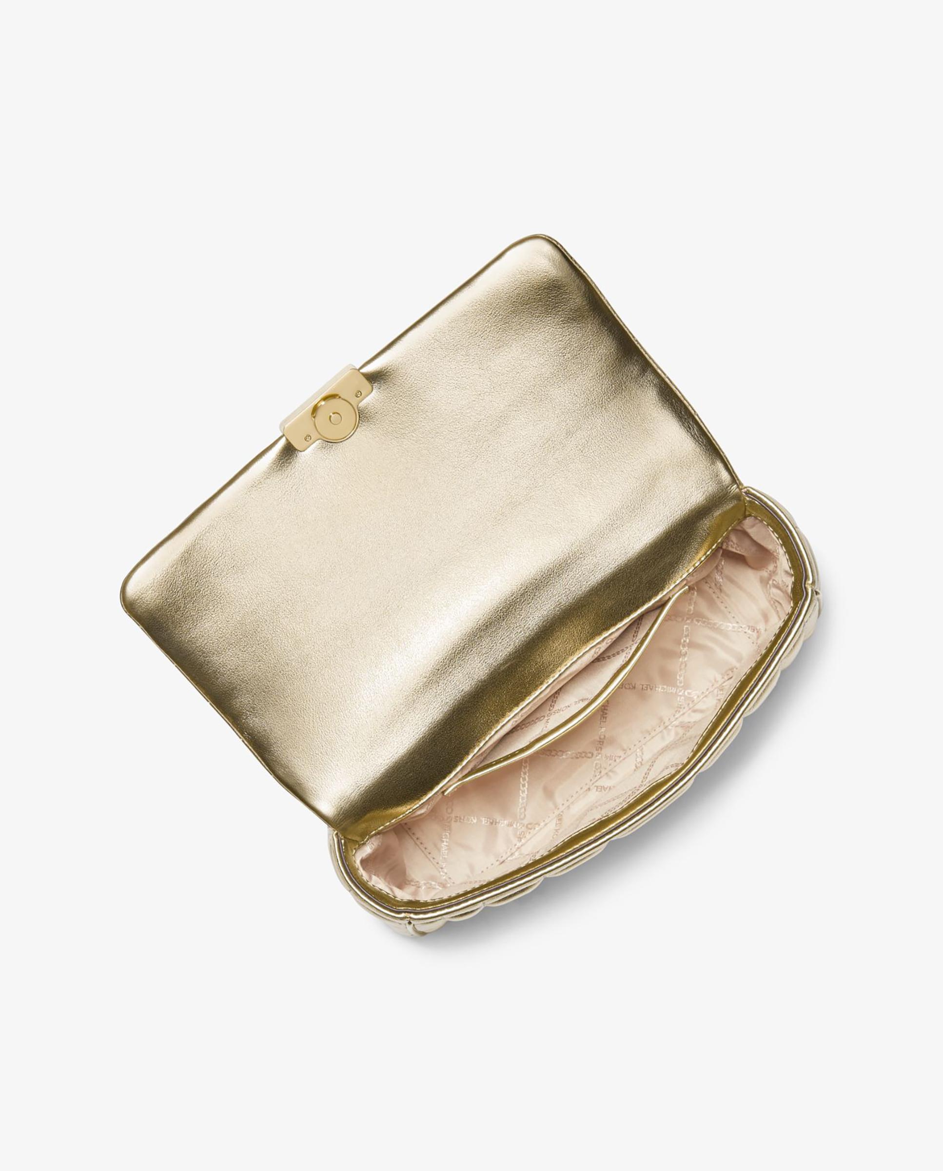 Bolso de hombro tribeca grande transformable de piel acolchada metalizada - Michael Michael Kors - Oro Oro-3