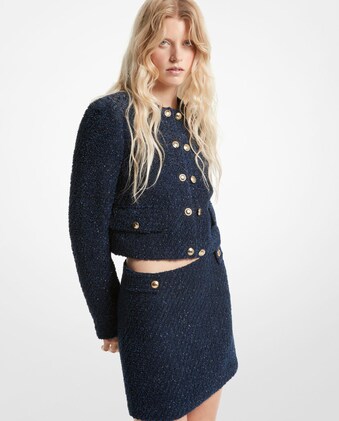 Chaqueta de mujer tweed con botones ?� Michael Michael Kors ?� El Corte Ingl?�s