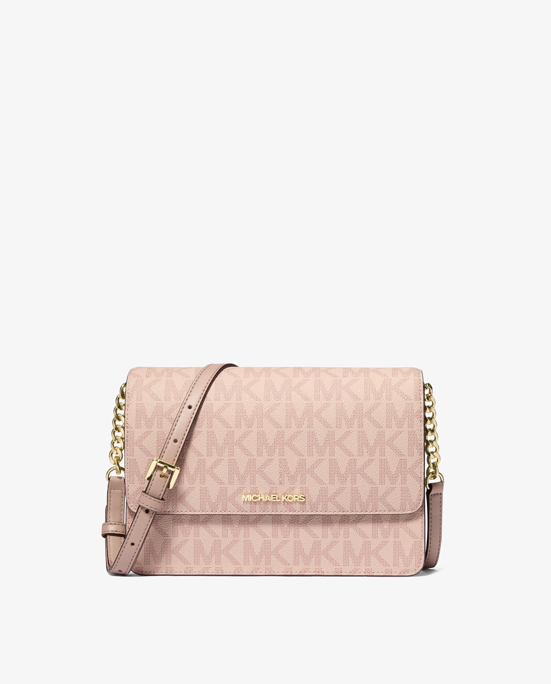 Bandolera de mujer daniela grande con logotipo - Michael Michael Kors - Rosa claro Rosa claro-1
