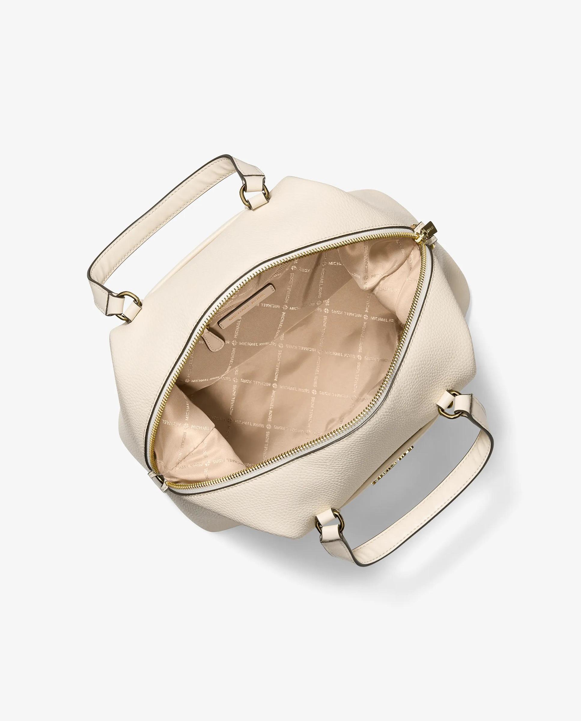 Bandolera de mujer satchel beck mediana de piel - Michael Michael Kors - Marfil Marfil-3