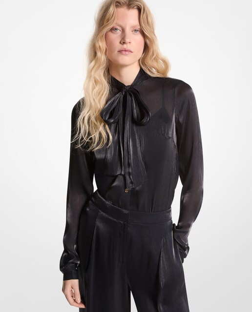 Imagen 0 de Blusa de mujer vaporosa en georgette transparente