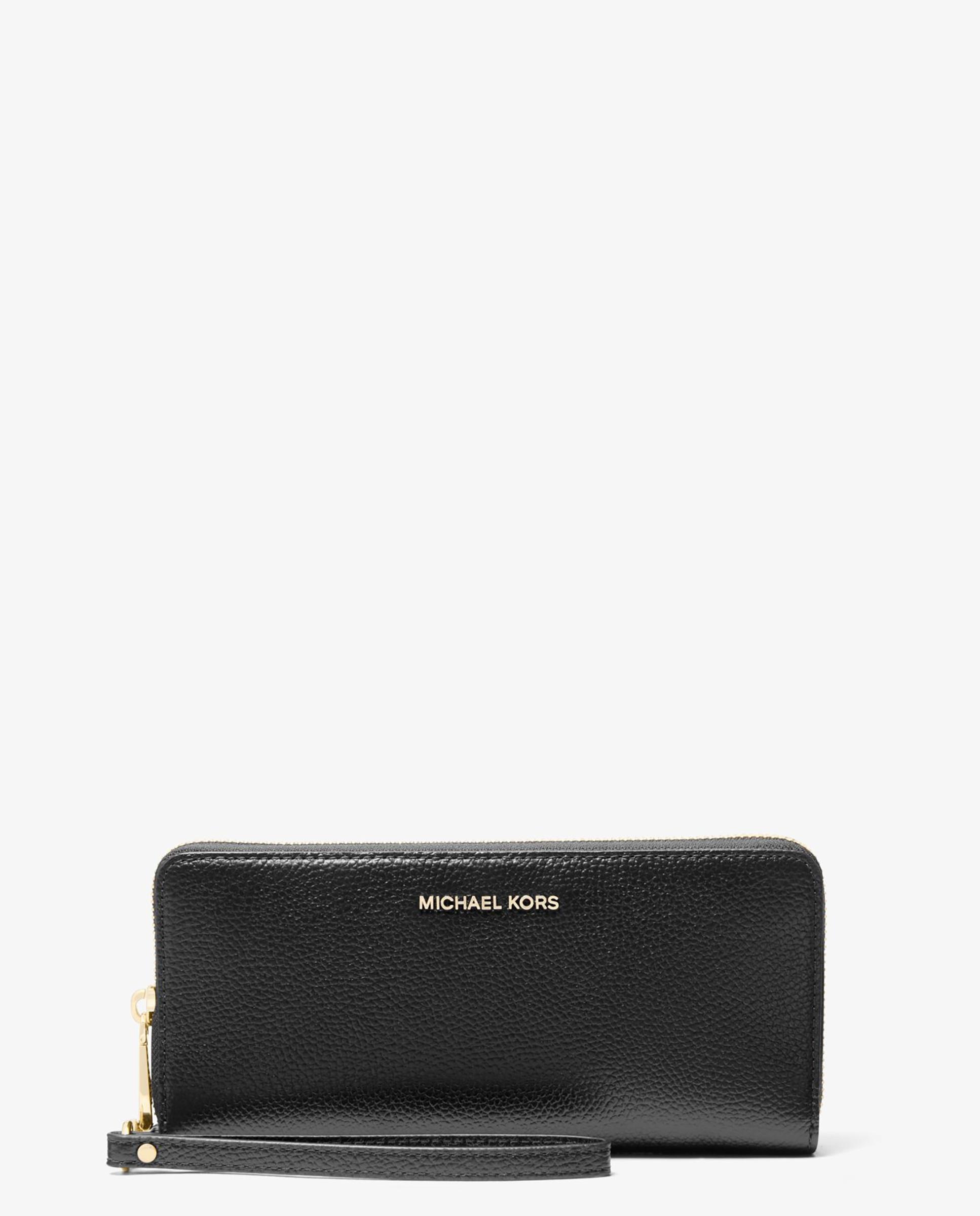 Cartera d emujer continental jet set travel grande de piel granulada - Michael Michael Kors - Negro Negro-1