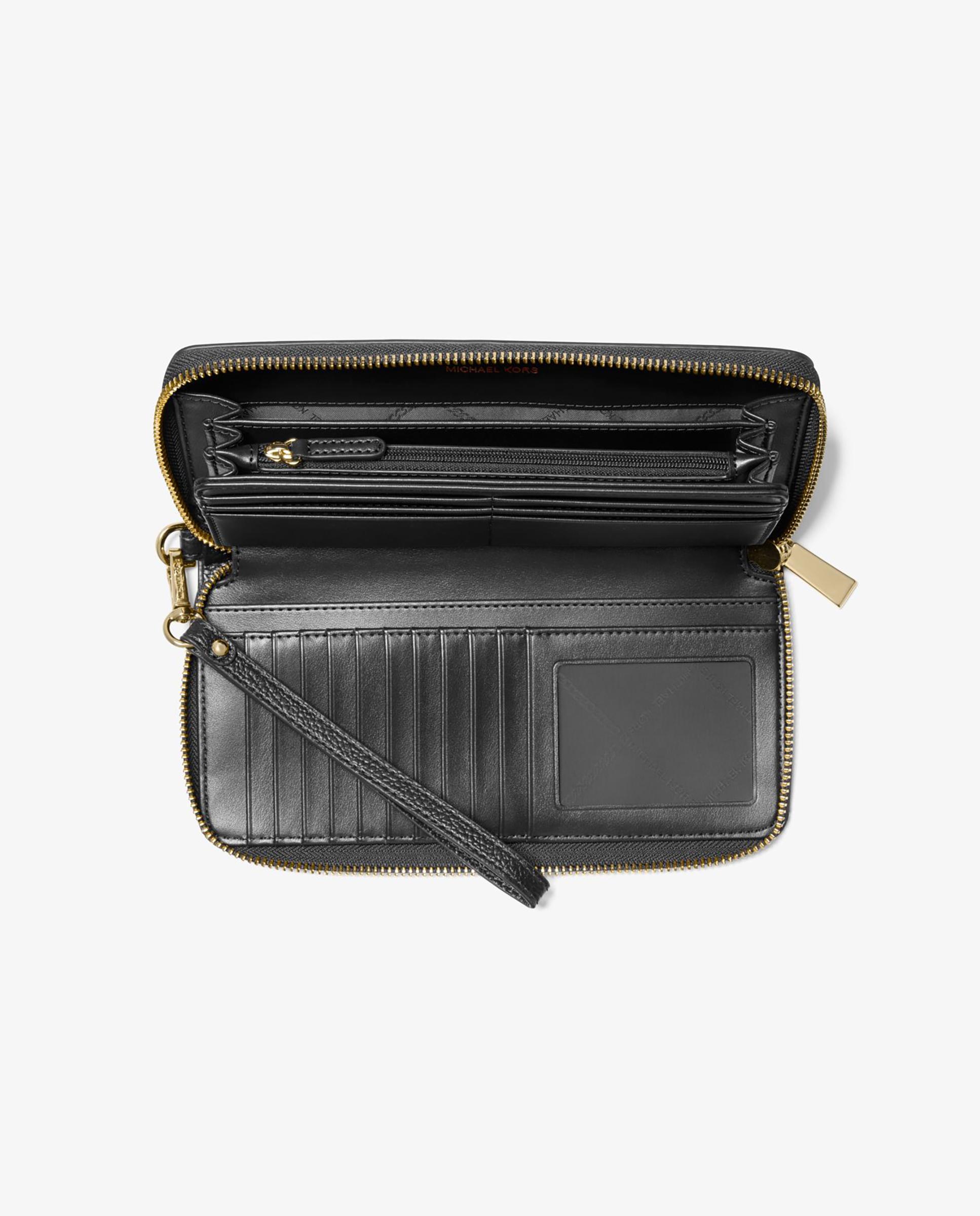 Cartera d emujer continental jet set travel grande de piel granulada - Michael Michael Kors - Negro Negro-2