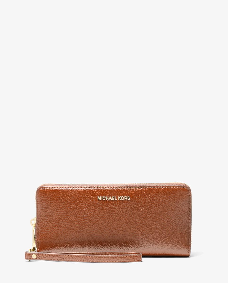Imagen 0 de Cartera d emujer continental jet set travel grande de piel granulada Marrón