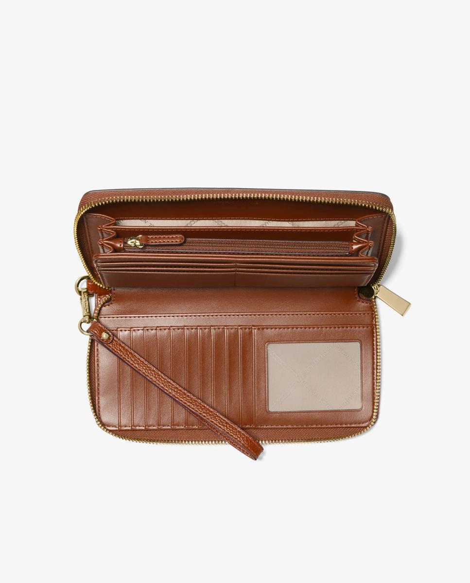 Cartera d emujer continental jet set travel grande de piel granulada - Michael Michael Kors - Marrón Marrón-2
