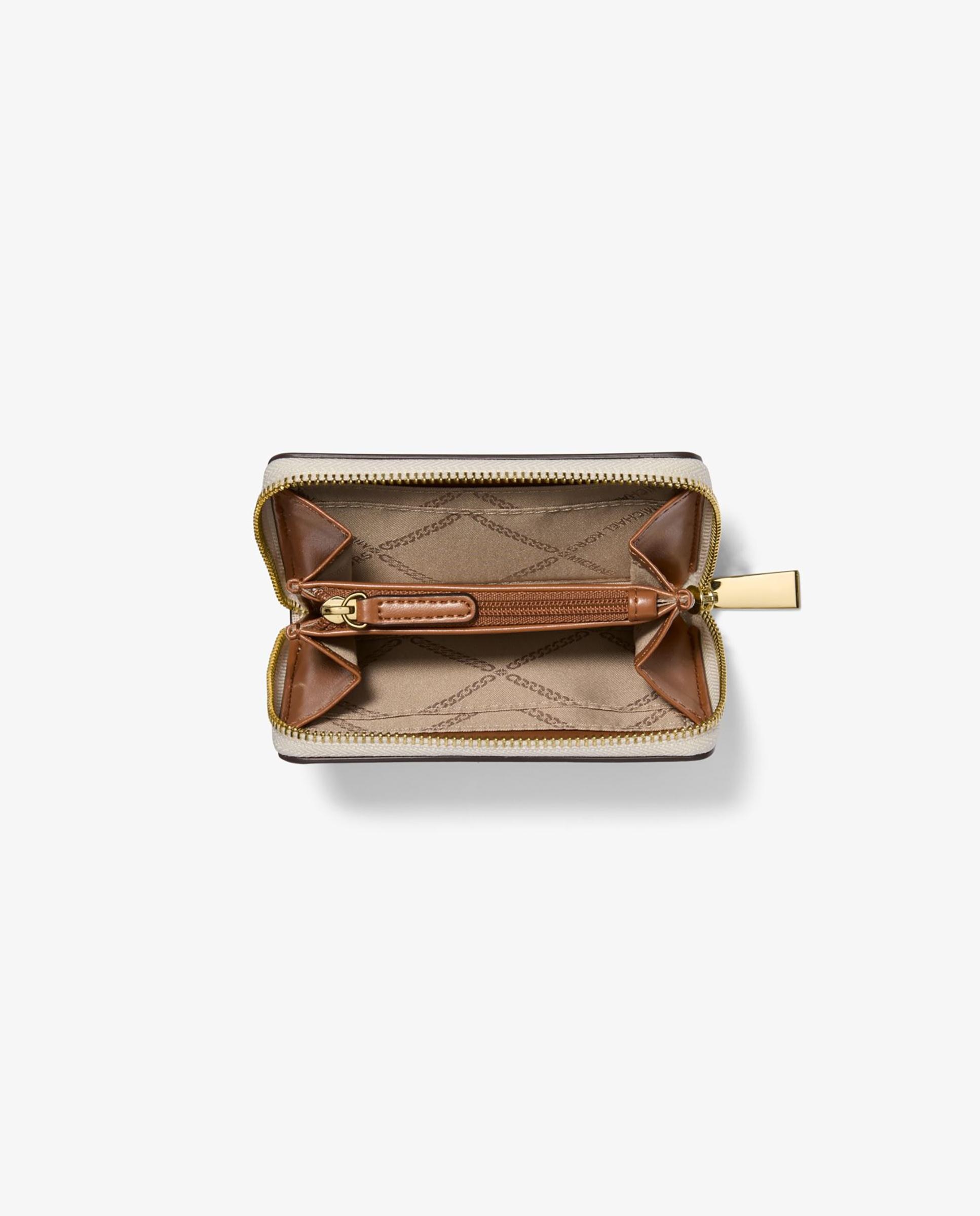 Imagen 2 de Tarjetero de mujer jet set pequeño con logotipo y cremallera circundante - Michael Michael Kors - Marfil Marfil