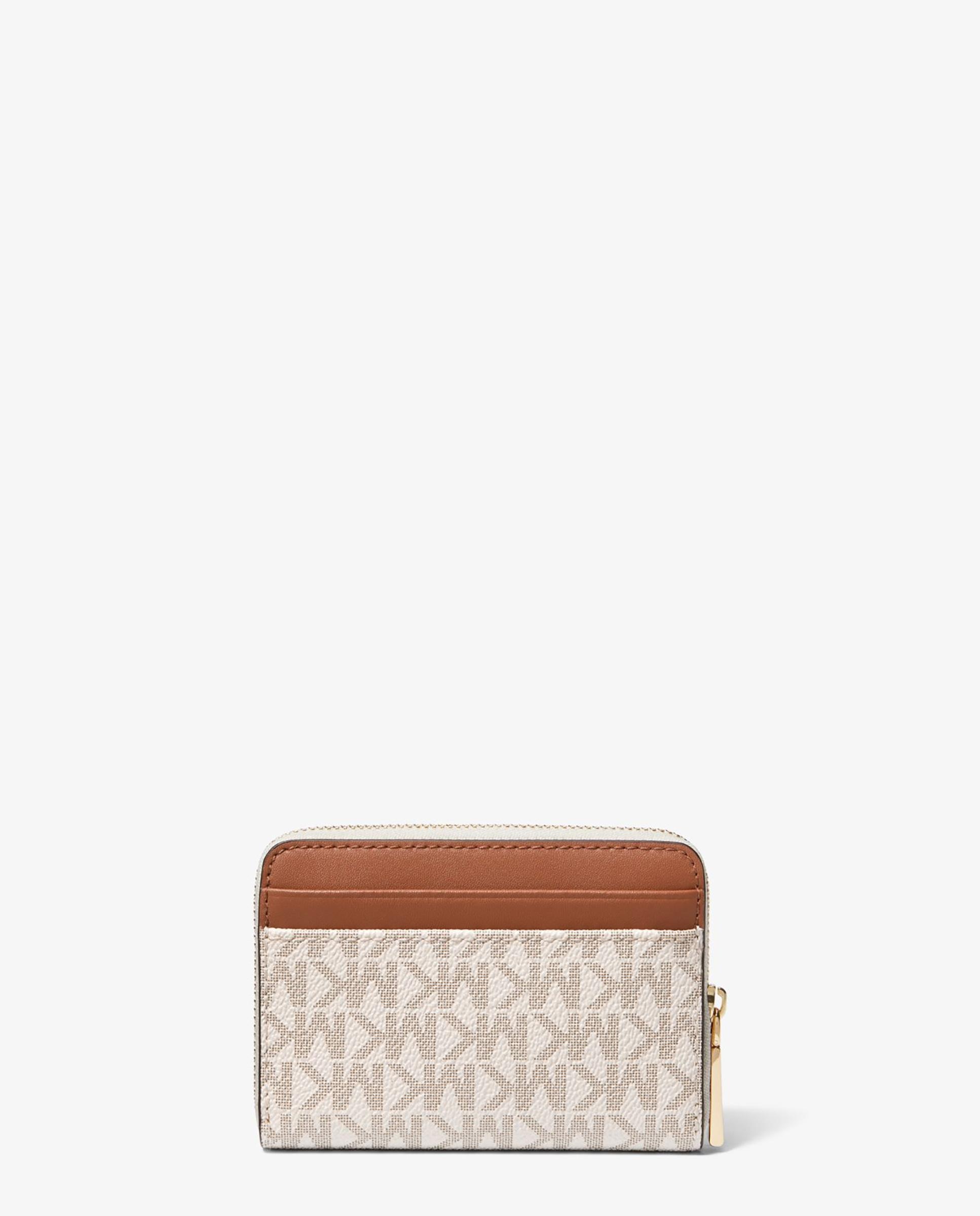 Imagen 3 de Tarjetero de mujer jet set pequeño con logotipo y cremallera circundante - Michael Michael Kors - Marfil Marfil