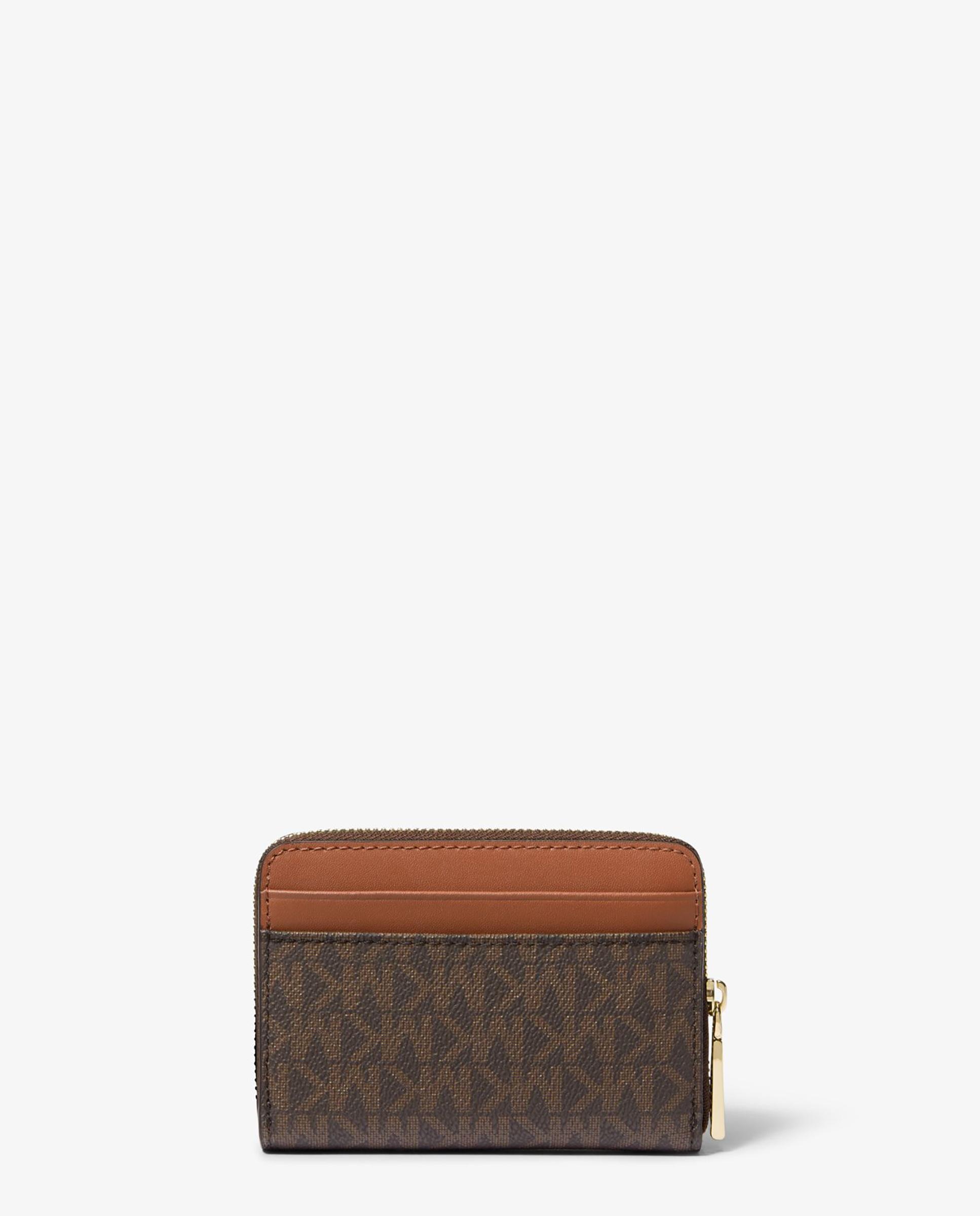 Imagen 3 de Tarjetero de mujer jet set pequeño con logotipo y cremallera circundante - Michael Michael Kors - Marrón oscuro Marrón oscuro