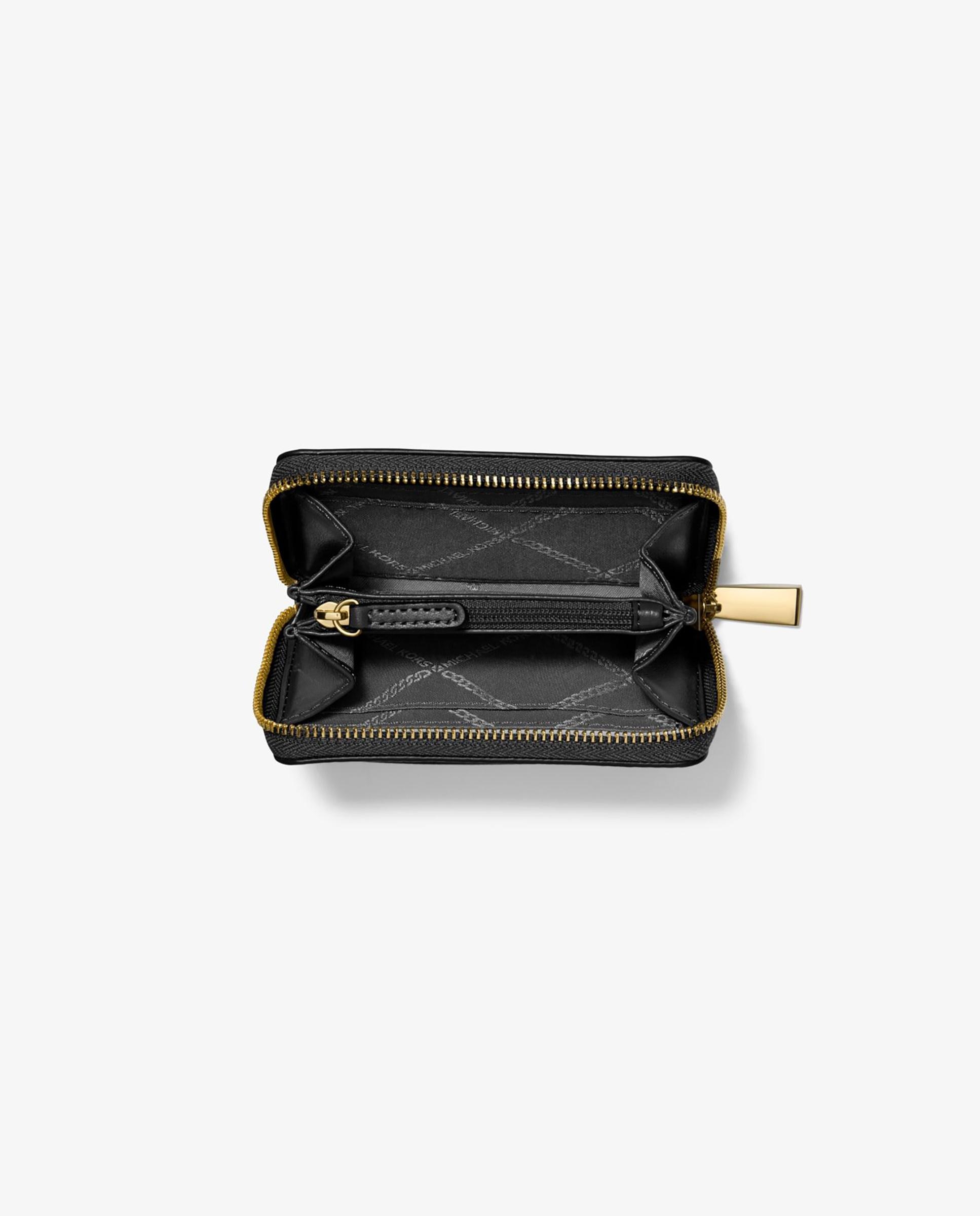 Tarjetero de mujer jet set pequeño de piel granulada - Michael Michael Kors - Negro Negro-2