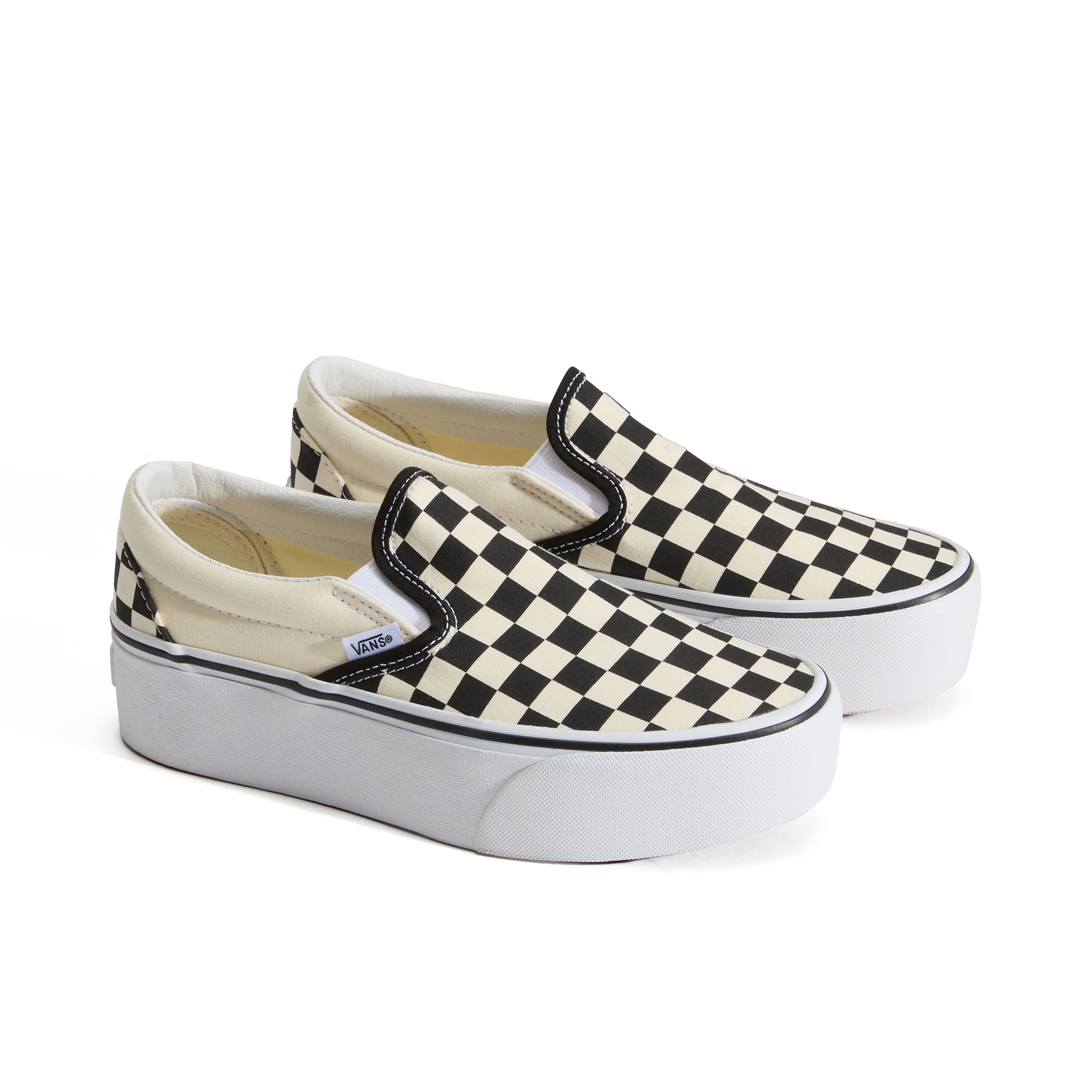 Imagen 2 de Zapatillas casual de mujer Classic Slip-On Stackform Vans - Blanco / Negro Blanco / Negro