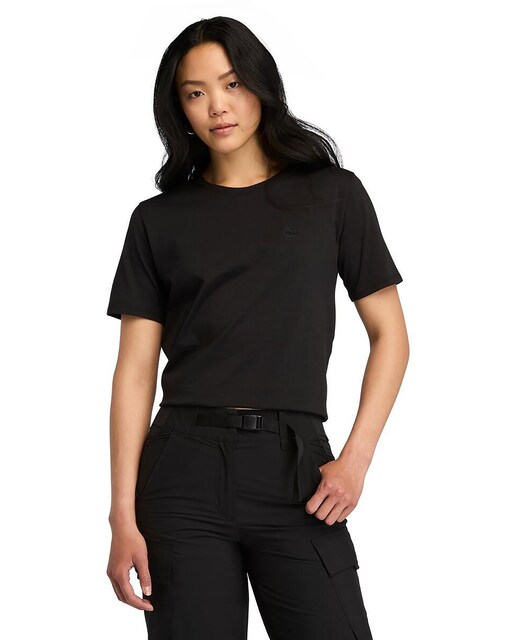 Imagen 0 de Camiseta de mujer de manga corta con logotipo bordado
