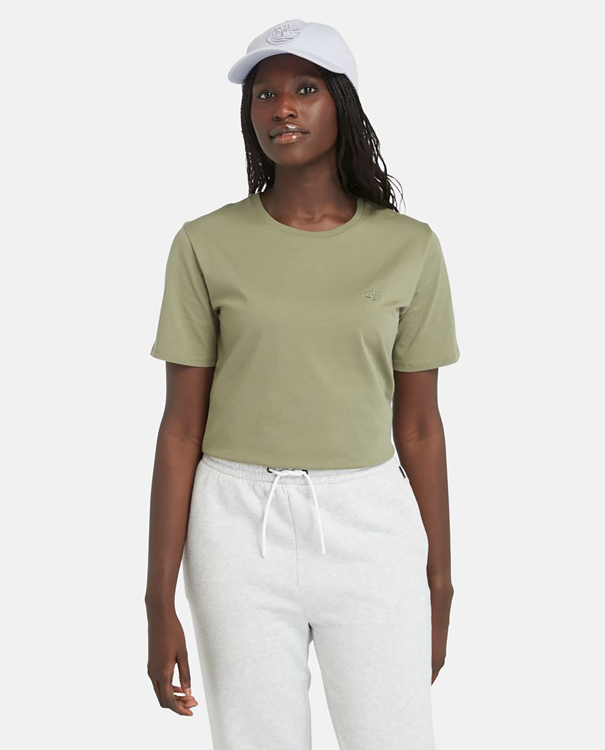 Timberland - Camiseta de mujer de manga corta corte recto.