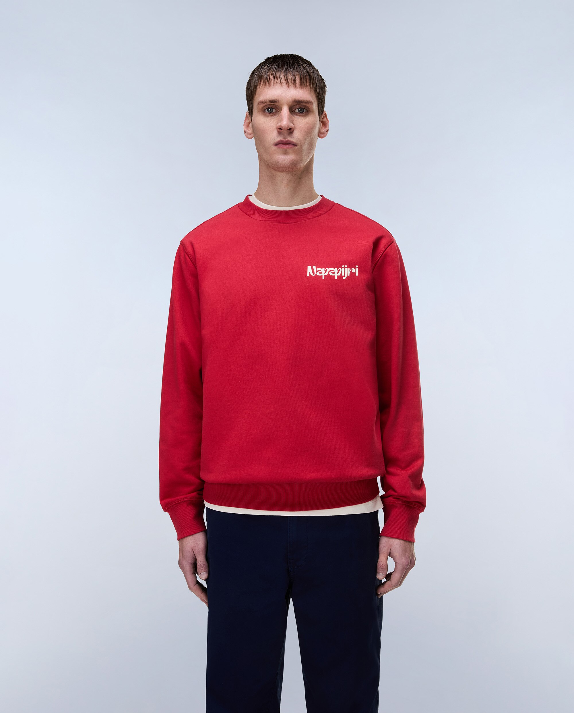 Imagen 0 de Sudadera de hombre Sol con cuello redondo Rojo