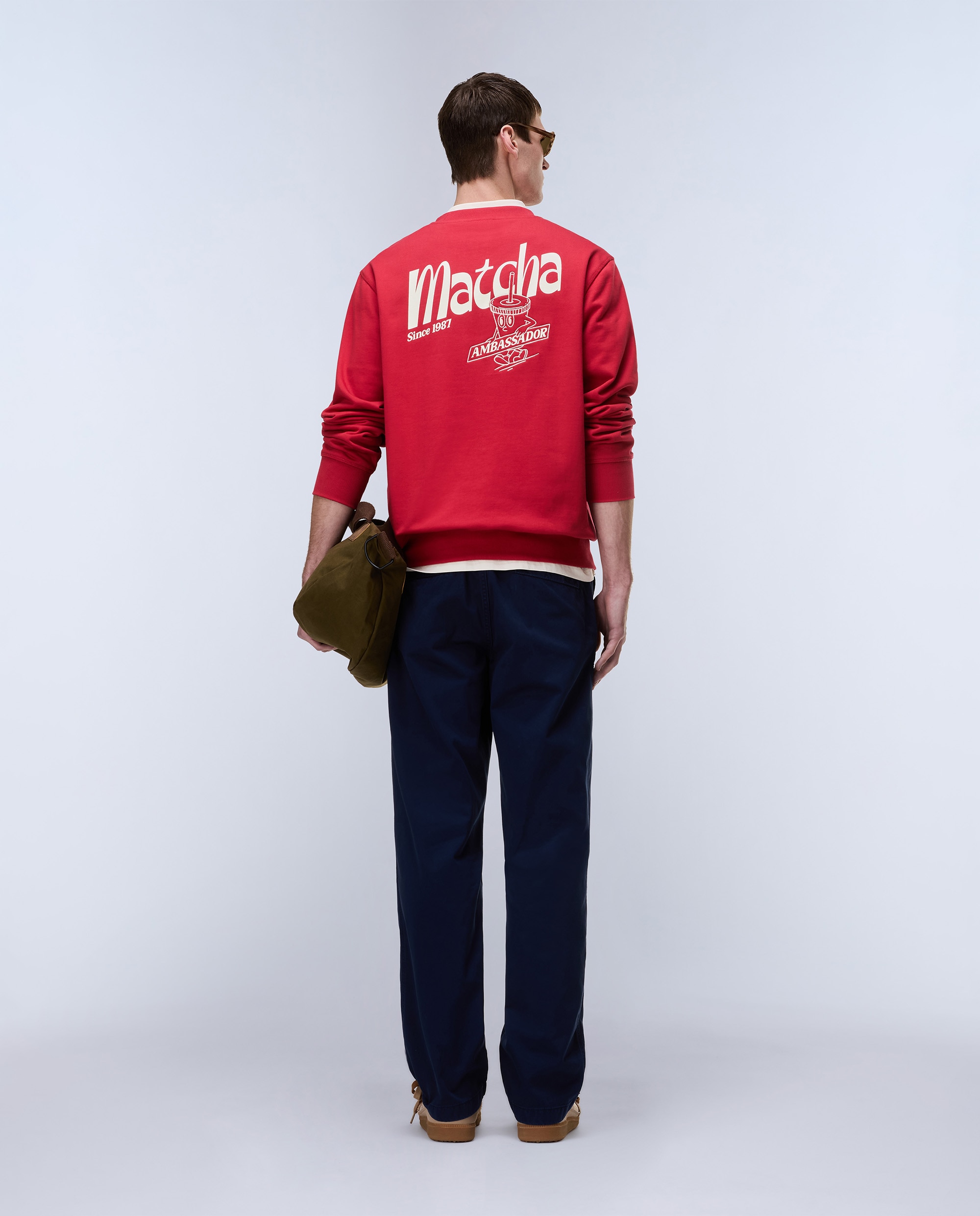 Sudadera de hombre Sol con cuello redondo - Napapijri - Rojo Rojo-3