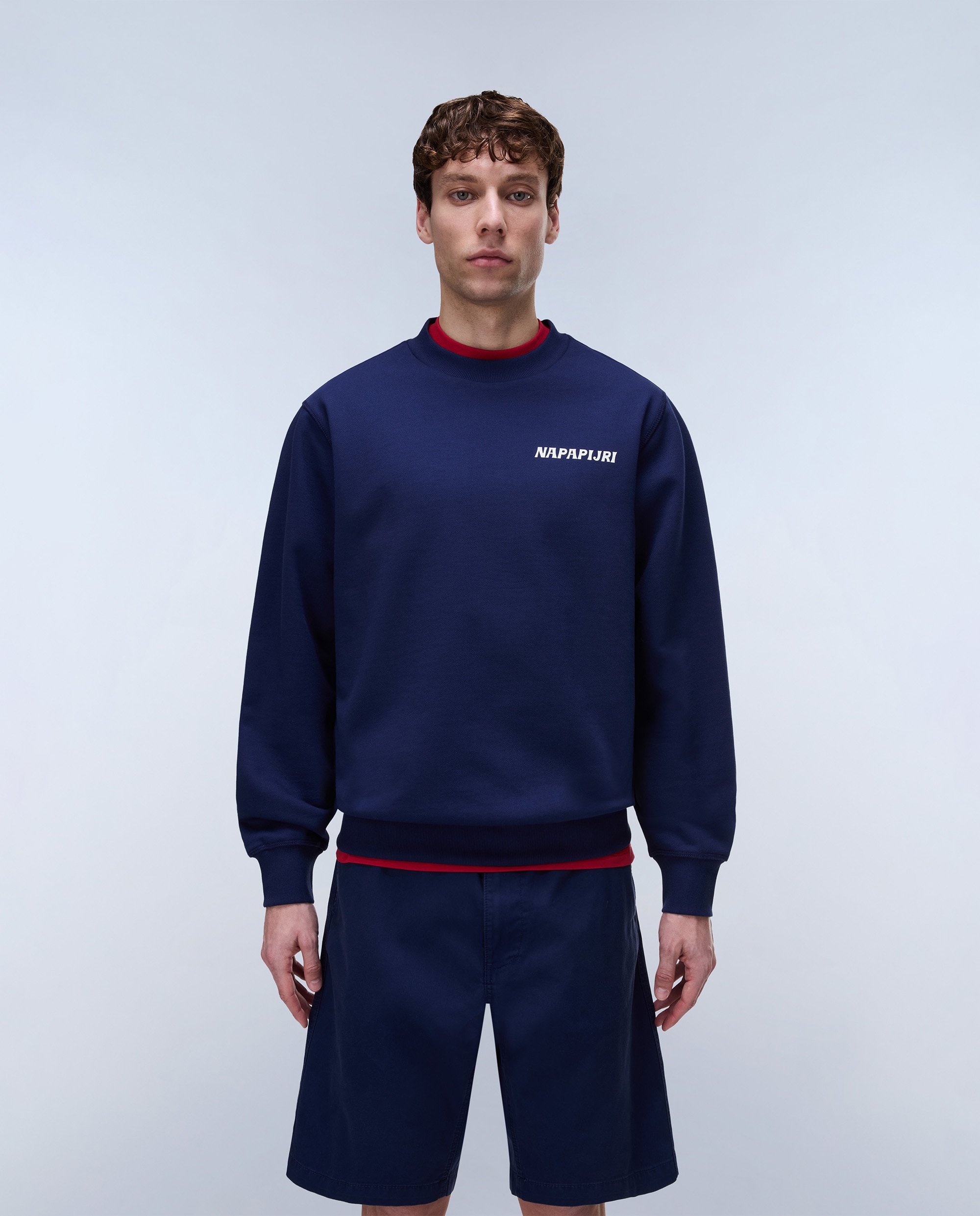 Imagen 0 de Sudadera de hombre Sol con cuello redondo Azul marino
