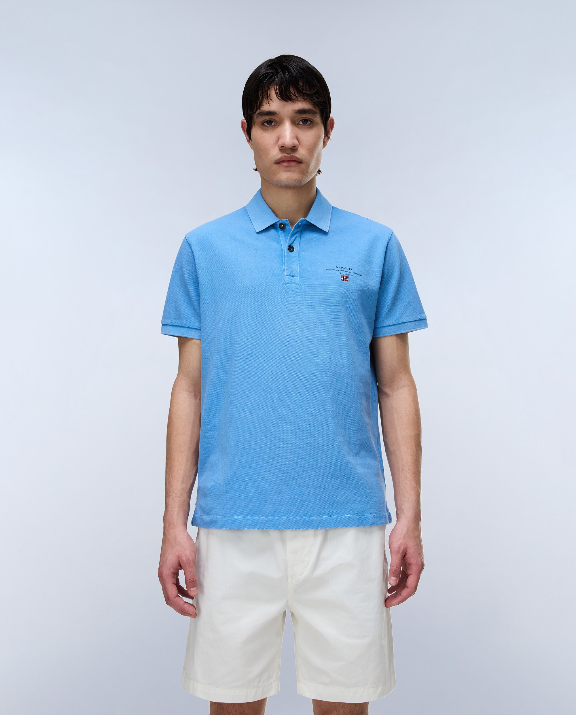 Polo de piqué y manga corta de hombre elbas de corte regular - Napapijri - Azul Azul-1