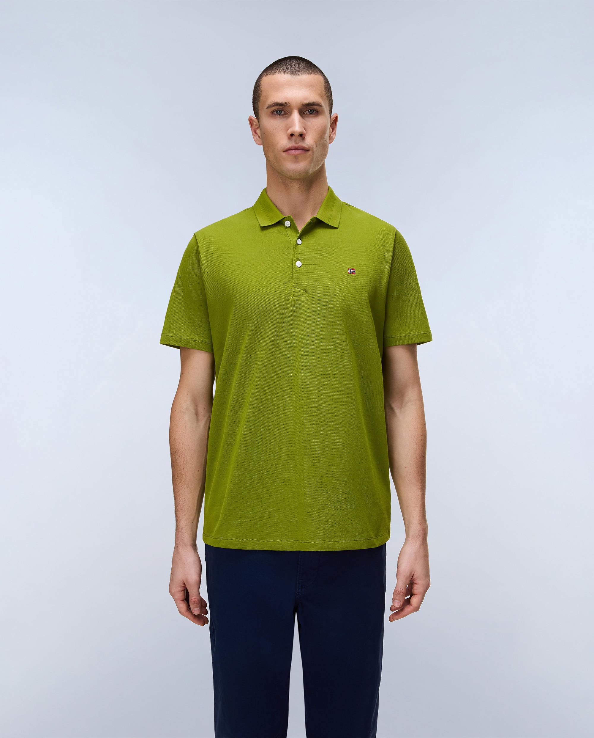 Polo de piqué y manga corta de hombre ealis de corte regular - Napapijri - Verde Verde-1