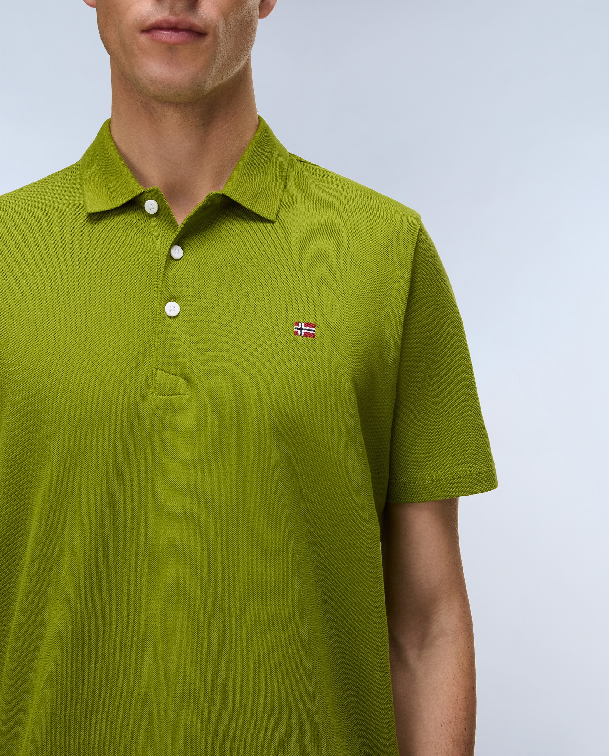 Polo de piqué y manga corta de hombre ealis de corte regular - Napapijri - Verde Verde-3