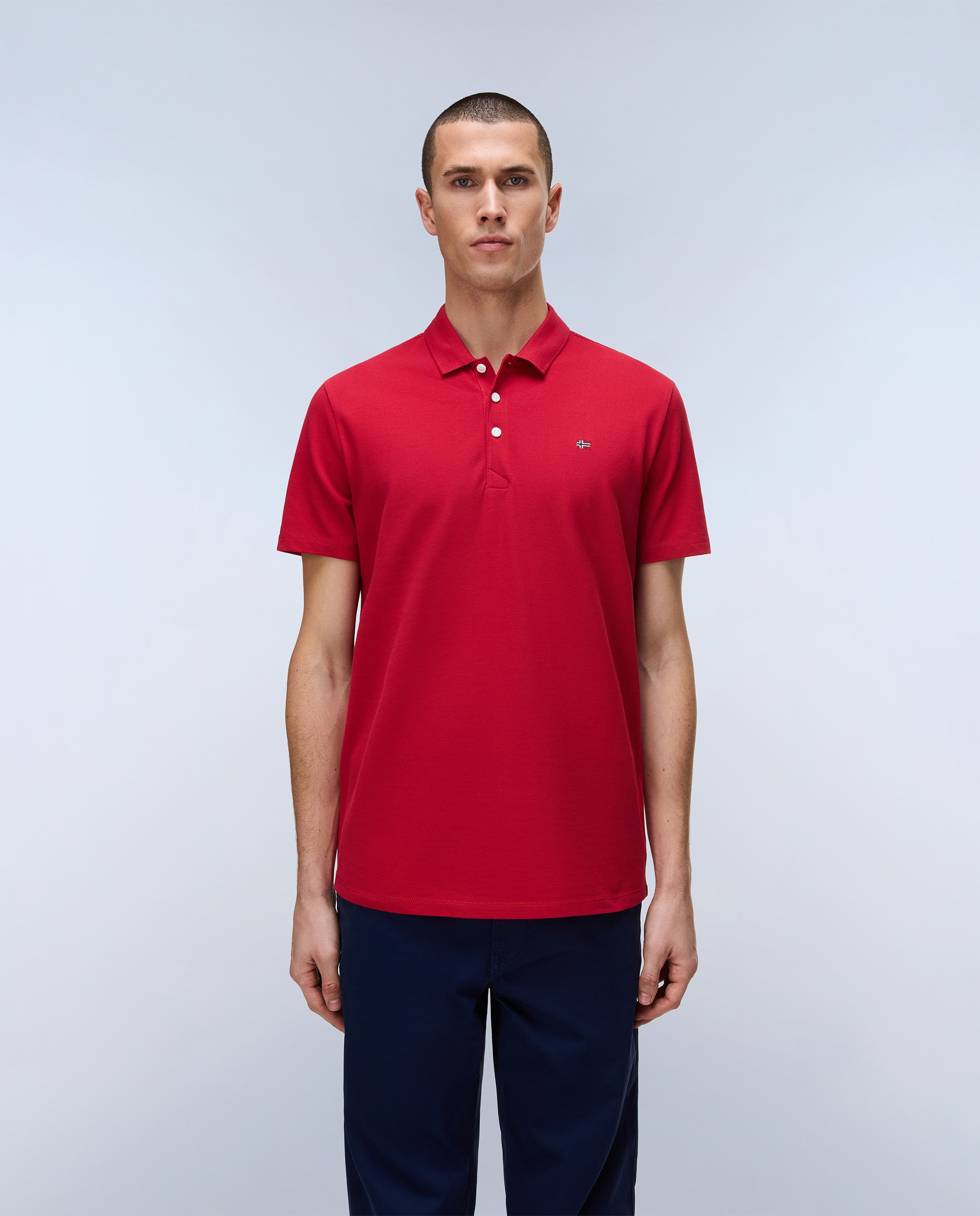 Polo de piqué y manga corta de hombre ealis de corte regular - Napapijri - Rojo Rojo-1