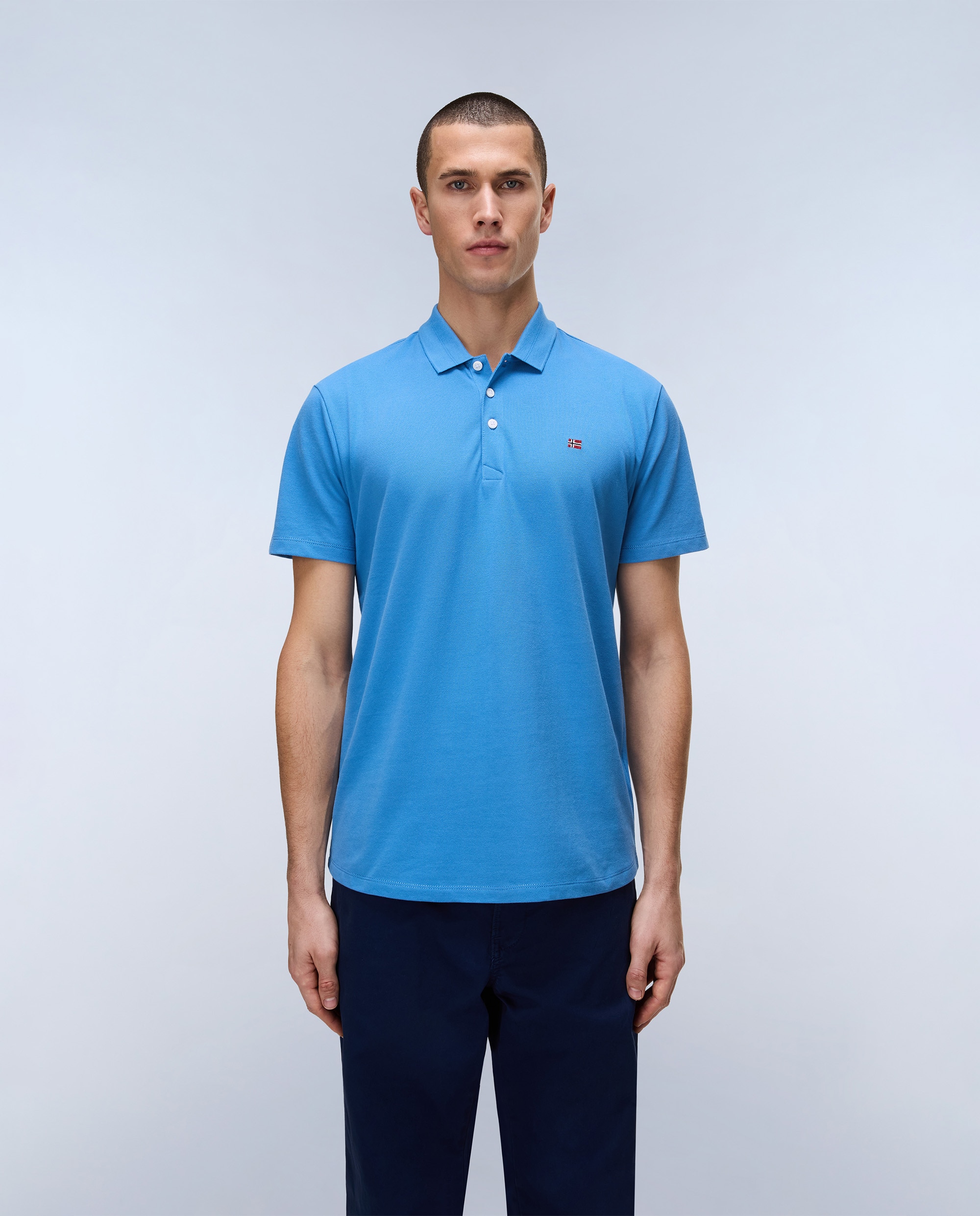 Imagen 1 de Polo de piqué de hombre ealis de manga corta Azul anticuario