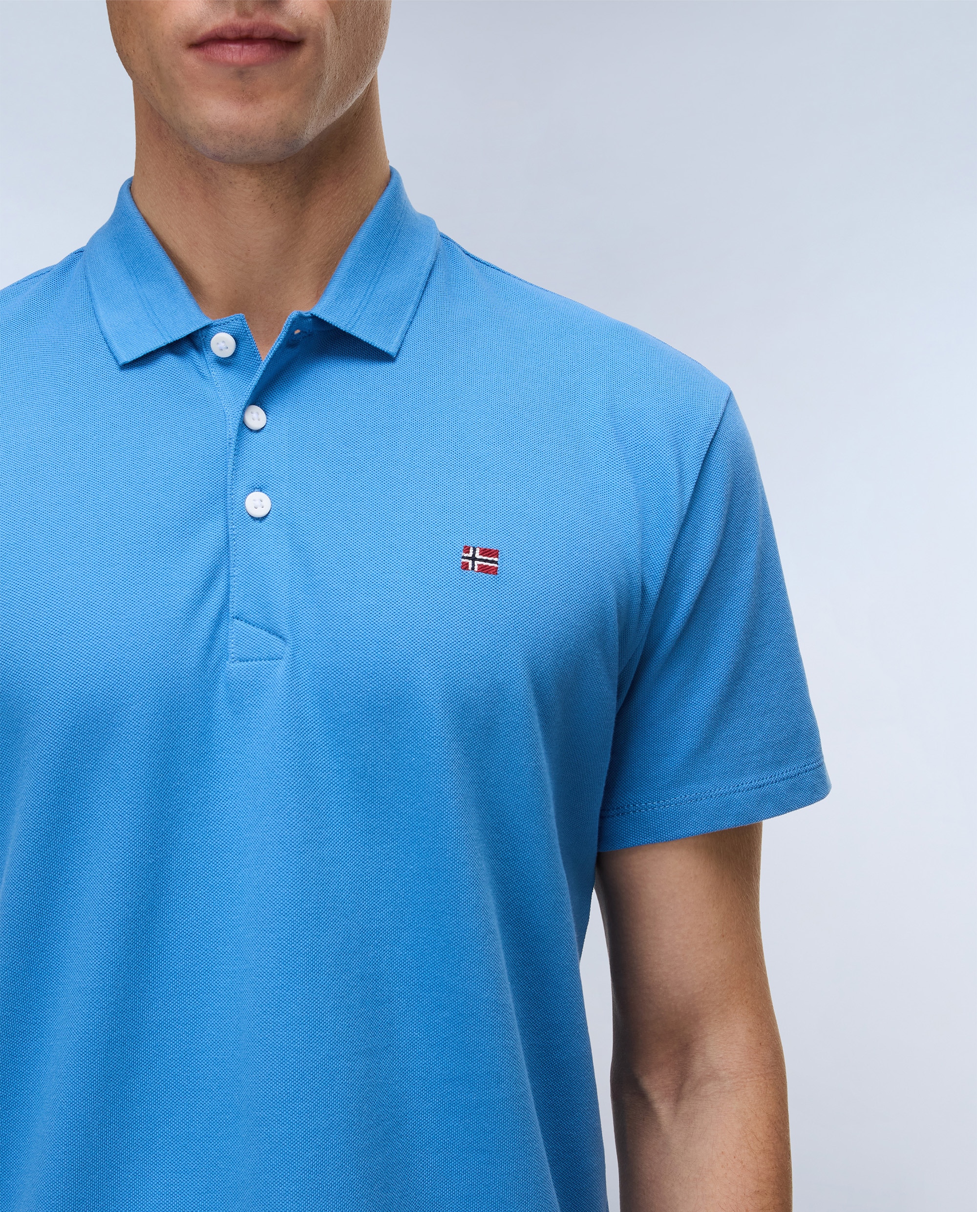 Imagen 3 de Polo de piqué de hombre ealis de manga corta - Azul anticuario Azul anticuario