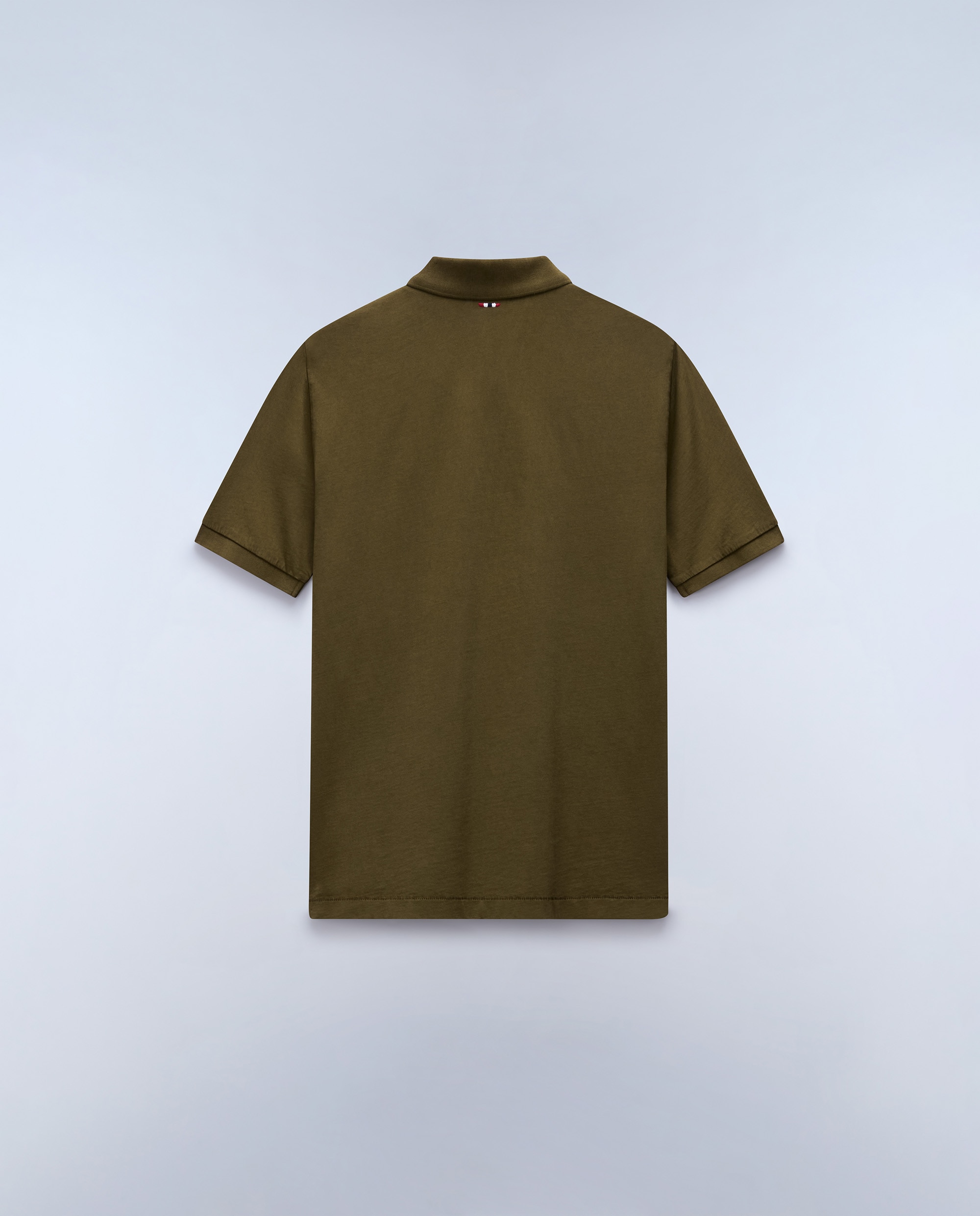 Polo de algodón de hombre elbas jersey de manga corta - Napapijri - Verde Oliva Verde Oliva-4