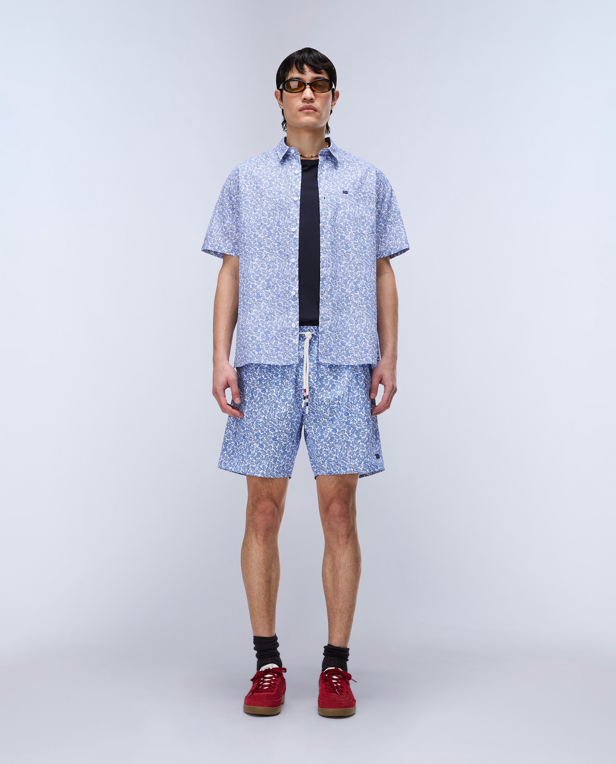 Imagen 3 de Camisa de algodón elior de hombre con manga corta de corte relaxed estampada - Napapijri - Gris ceniza Gris ceniza
