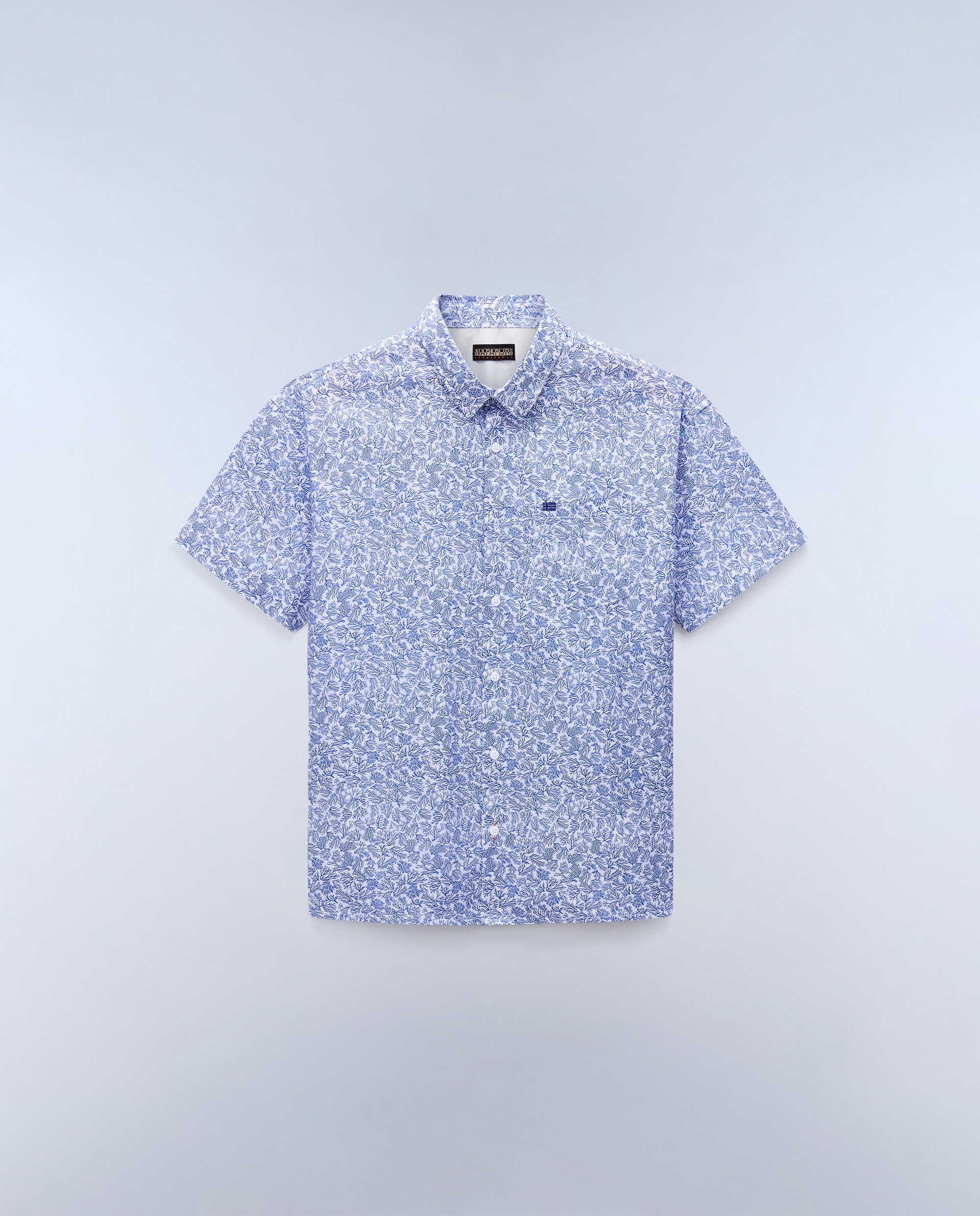 Imagen 6 de Camisa de algodón elior de hombre con manga corta de corte relaxed estampada - Napapijri - Gris ceniza Gris ceniza