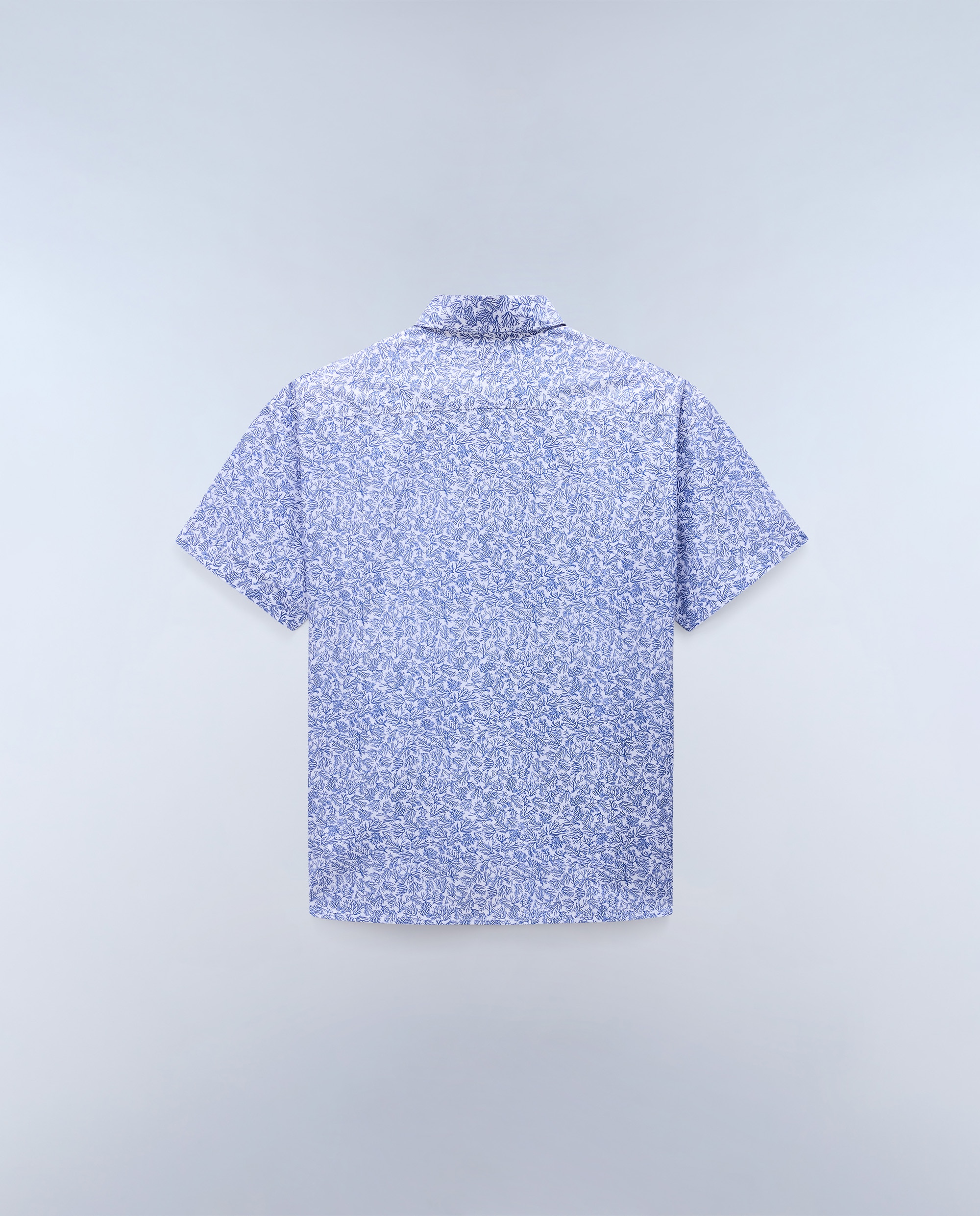 Imagen 5 de Camisa de algodón elior de hombre con manga corta de corte relaxed estampada - Napapijri - Gris ceniza Gris ceniza