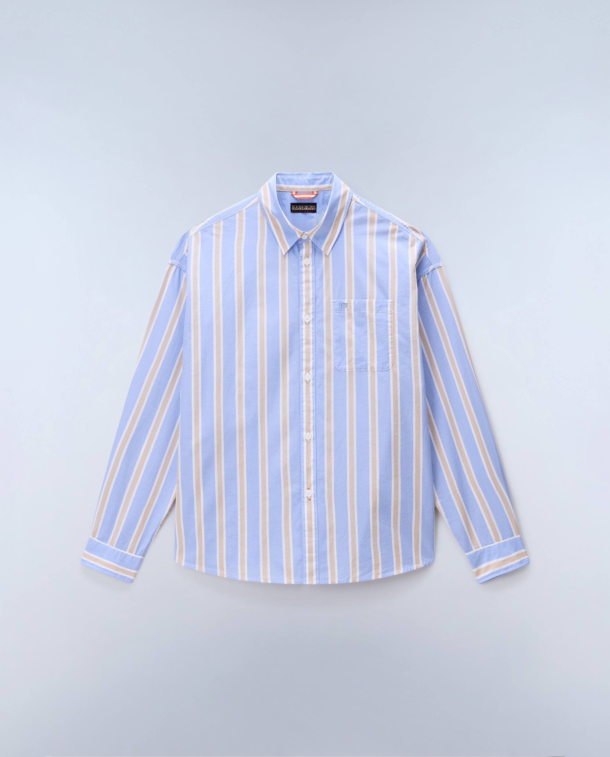 Imagen 5 de Camisa de algodón eos de hombre con corte relaxed de rayas - Napapijri - Multicolor Multicolor