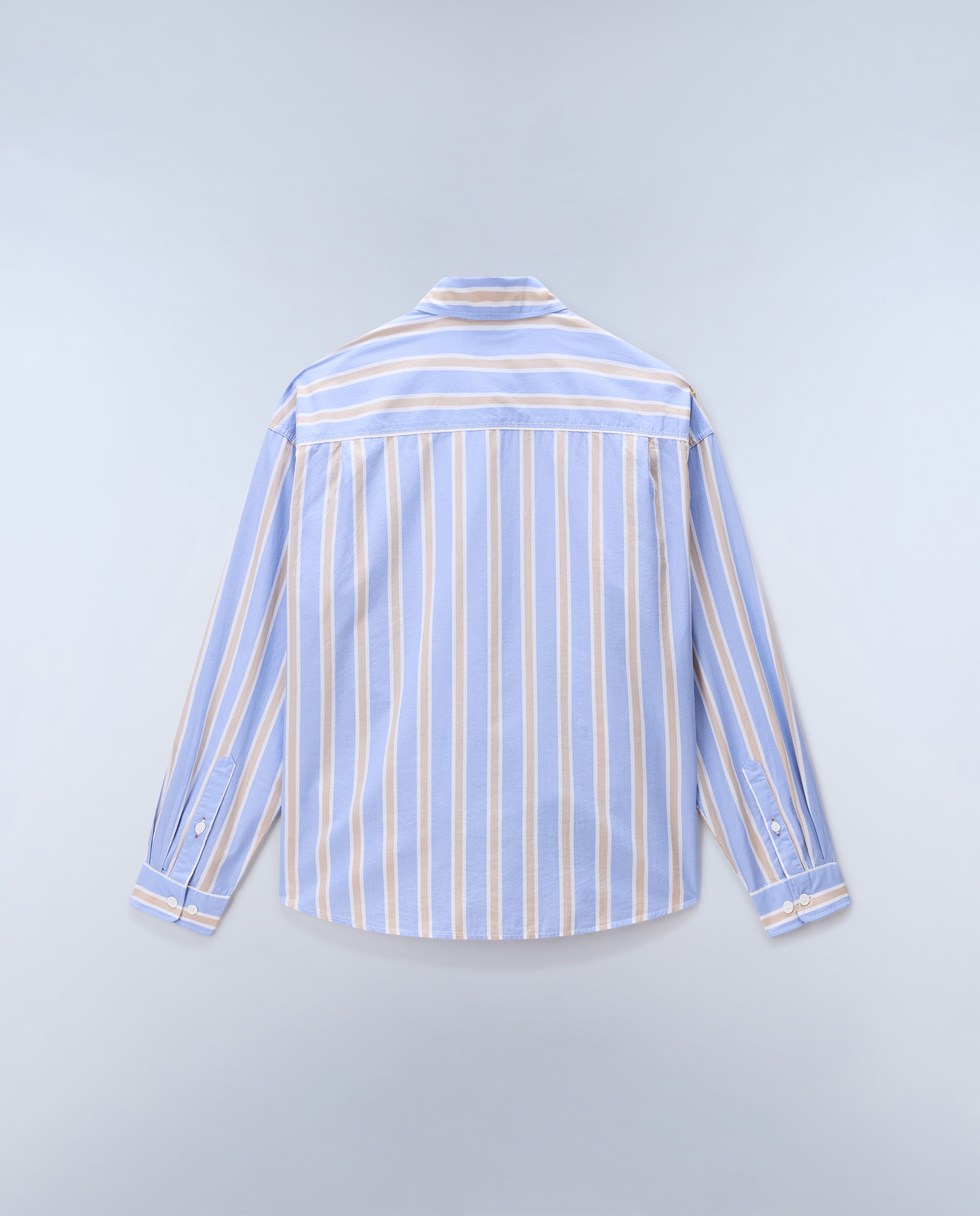 Imagen 4 de Camisa de algodón eos de hombre con corte relaxed de rayas - Napapijri - Multicolor Multicolor