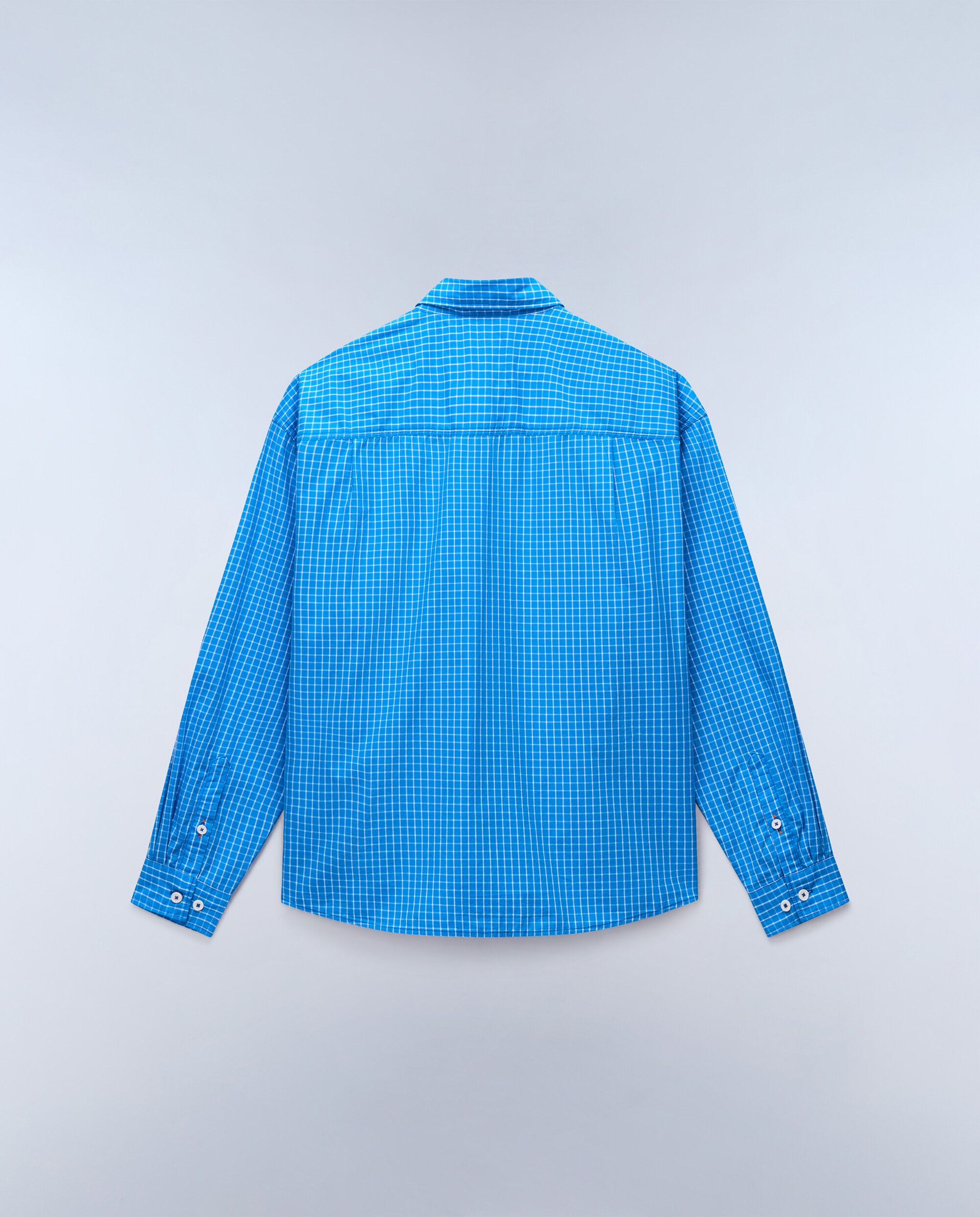 Imagen 4 de Camisa de algodón eos de hombre con corte relaxed de rayas - Napapijri - Azul Azul