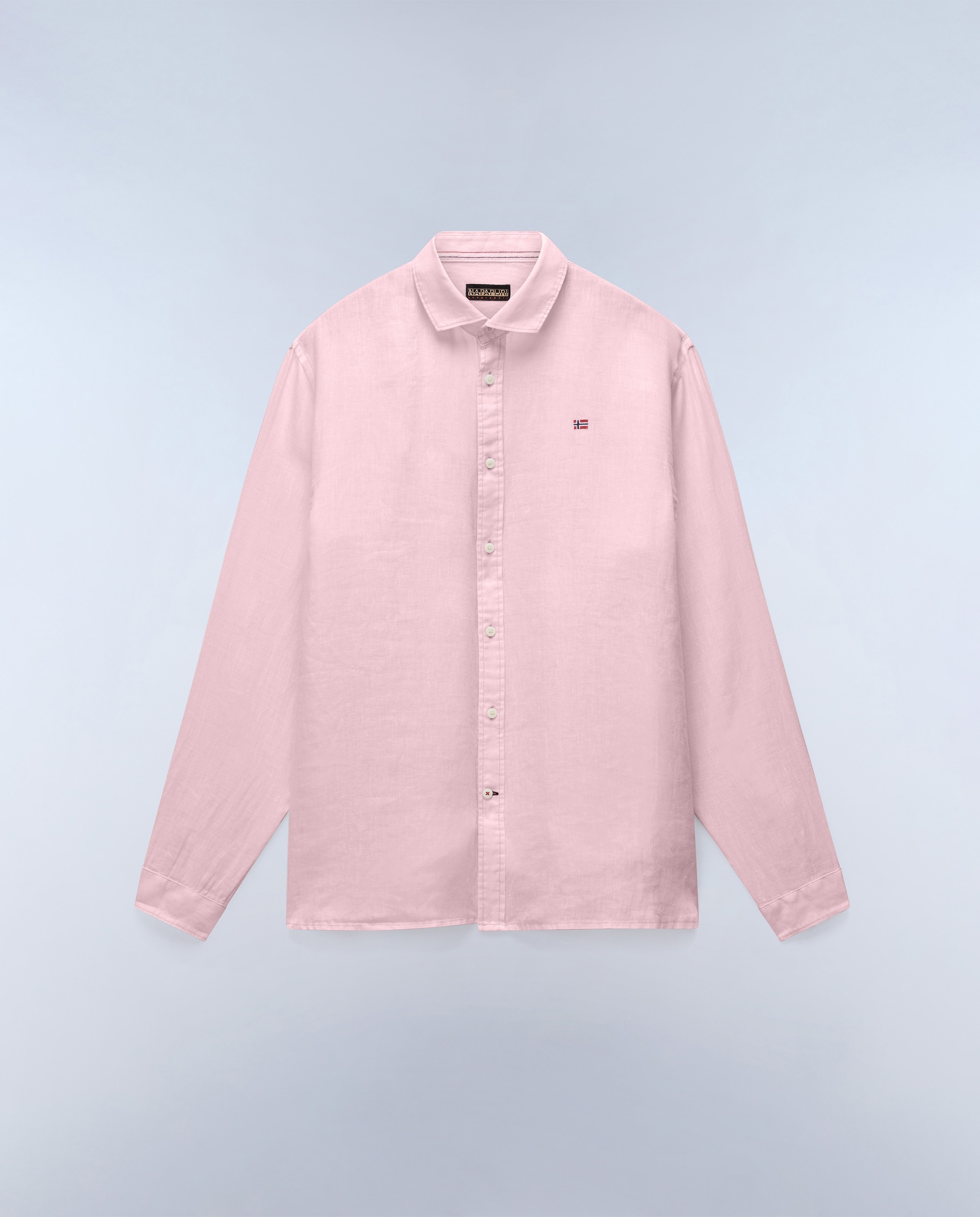 Imagen 5 de Camisa de lino de hombre linen ls con corte relaxed - Napapijri - Rosa claro Rosa claro