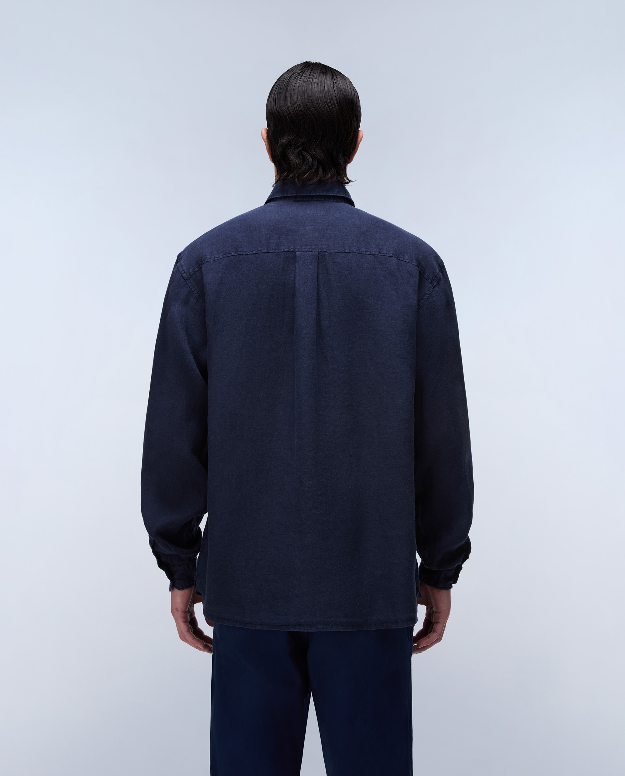 Imagen 3 de Camisa de lino de hombre linen ls con corte relaxed - Napapijri - Azul marino Azul marino