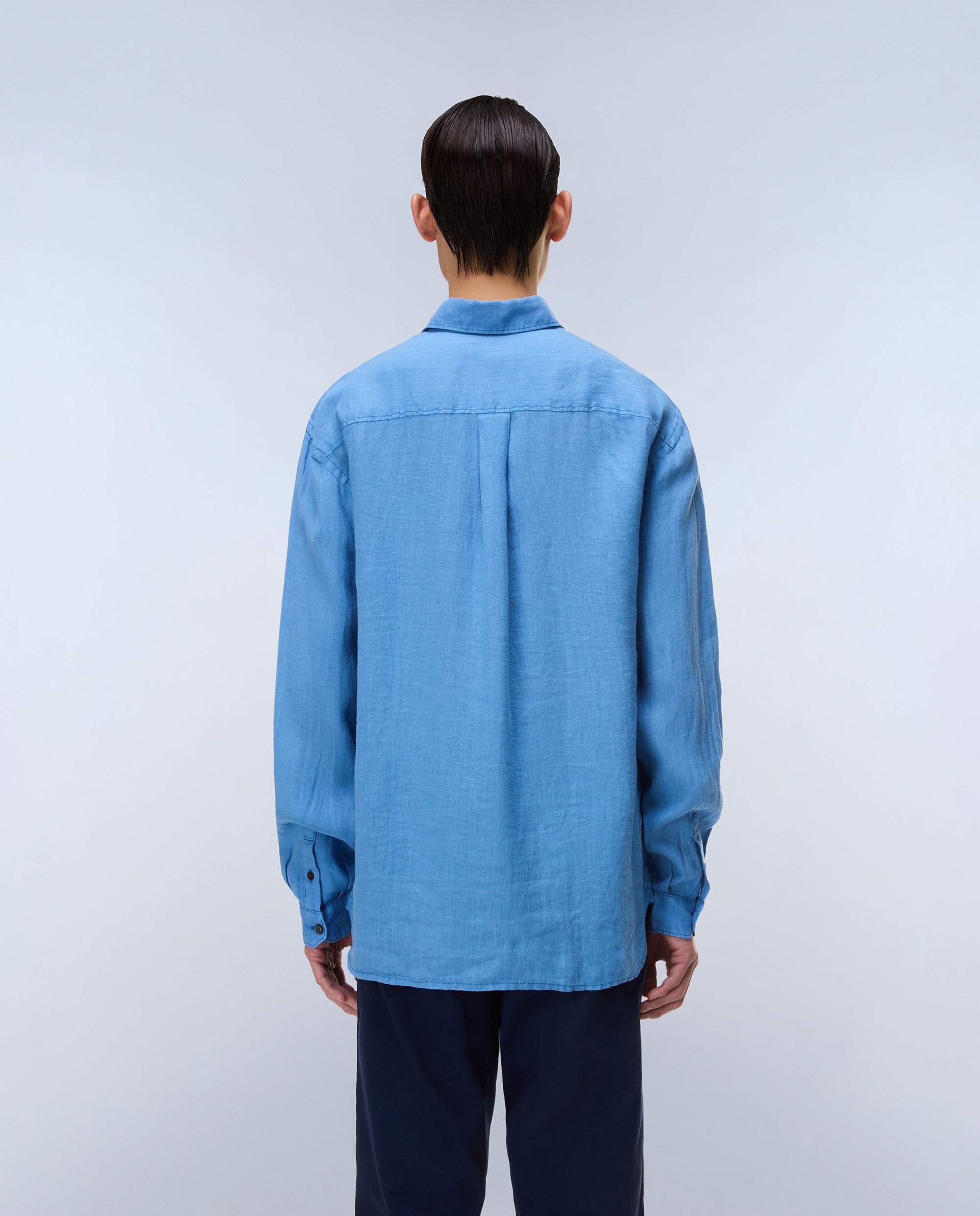 Imagen 3 de Camisa de lino de hombre linen ls con corte relaxed - Napapijri - Azul claro Azul claro