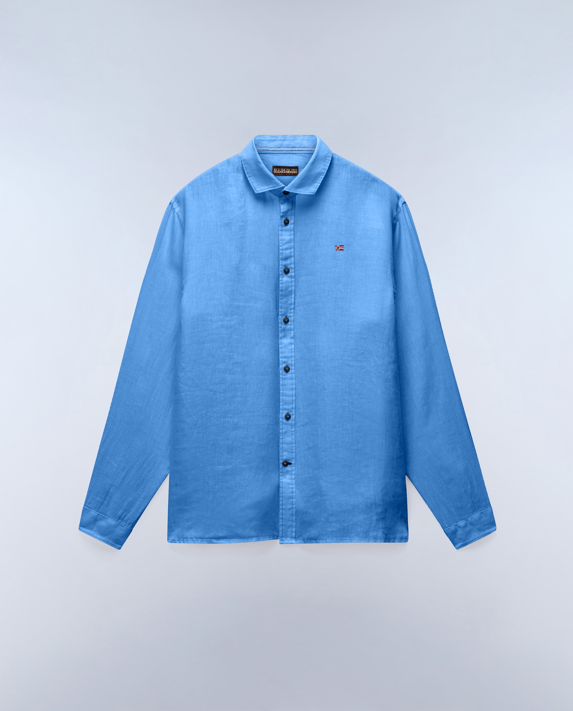 Imagen 5 de Camisa de lino de hombre linen ls con corte relaxed - Napapijri - Azul claro Azul claro