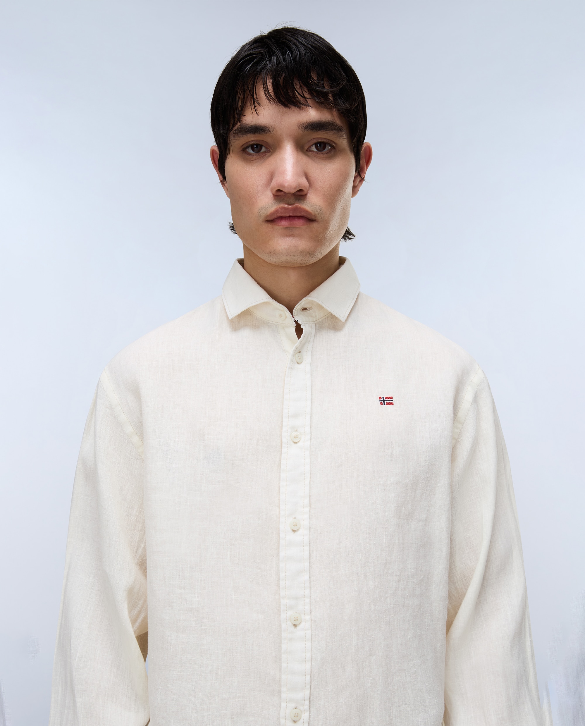 Imagen 2 de Camisa de lino de hombre linen ls con corte relaxed - Napapijri - Blanco Blanco